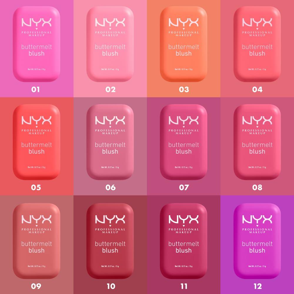 NYX PROFESSIONAL MAKEUP Buttermelt Powder Blush, Fade and Transfer-Resistant Blush, Up to 12HR Make Up Wear, Vegan Formula - Butta Together - Image 4