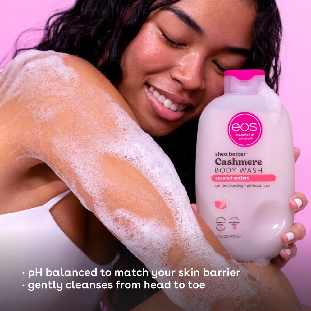 eos Shea Better Cashmere Body Wash, Coconut Waters, Moisturizing, pH Balanced Body Wash, Creamy Gel Formula, Paraben & Phthalate Free, Sensitive Skin, 16 fl oz - Image 5