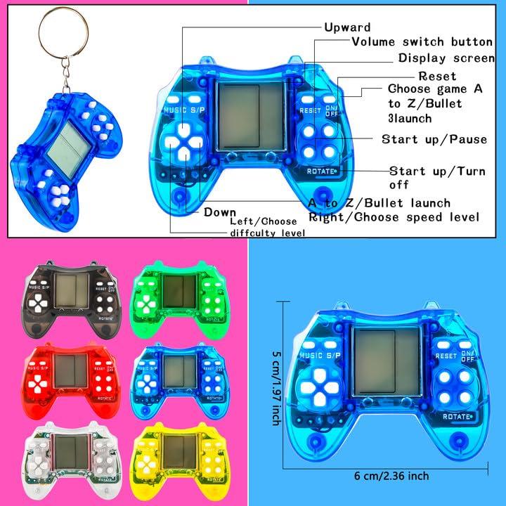 Conagel 18 Pack Mini Video Game Keychain Small Gamepads Keychains for Video Game Party Favors Birthday School Party Gifts - Image 2