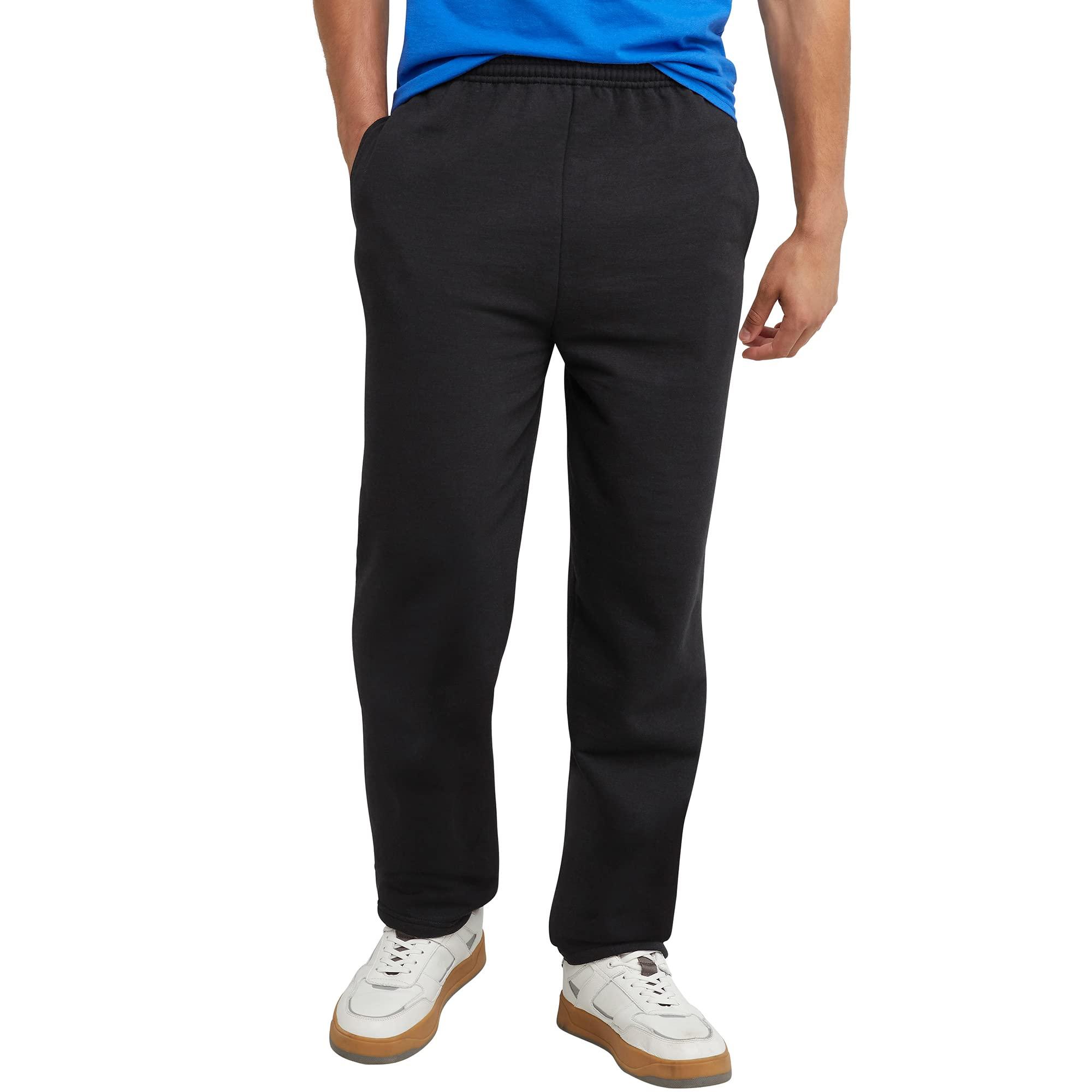 Hanes, EcoSmart Fleece Sweats for Men, Open Bottom Sweatpants, 30.5"
