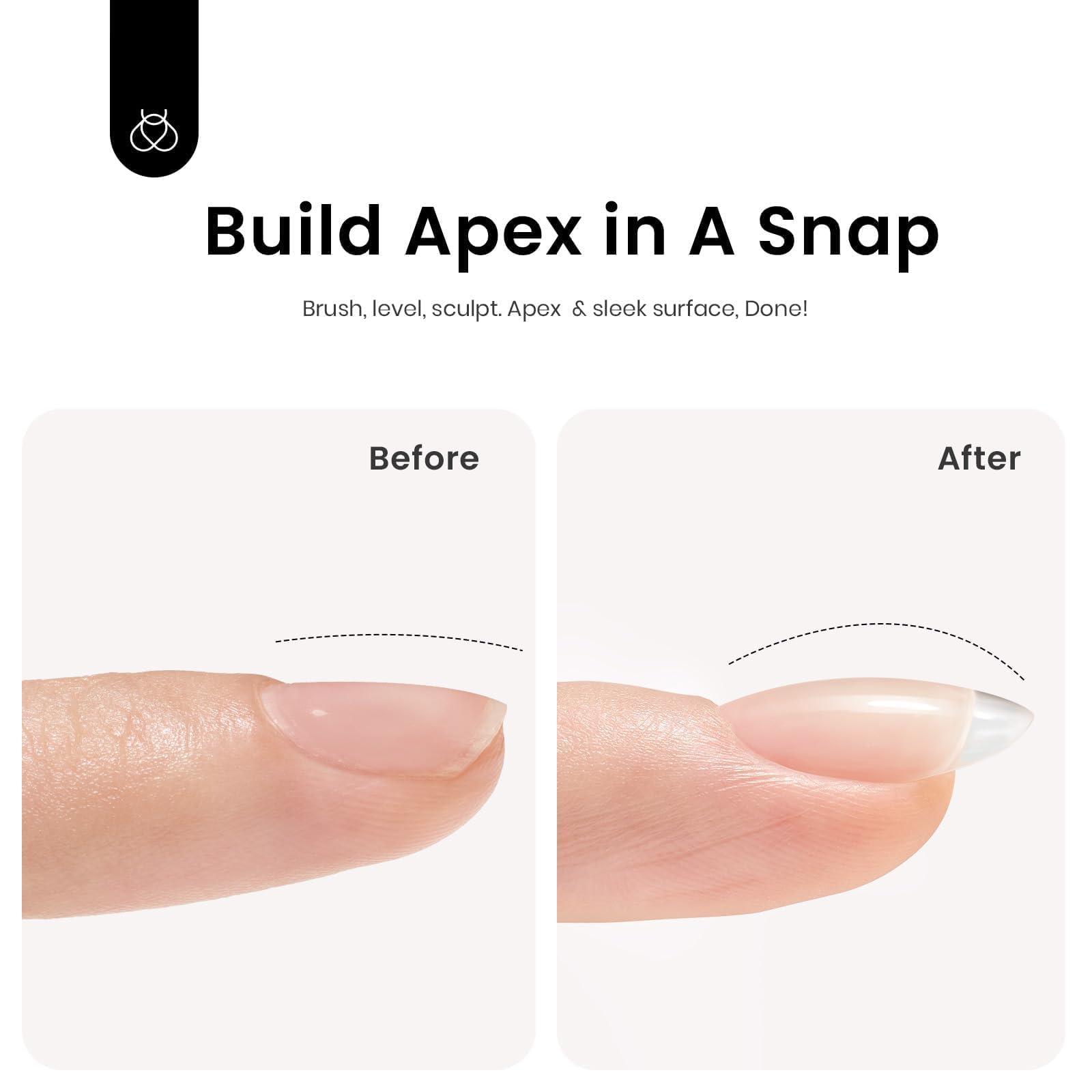 Beetles Clear Builder Gel for Nails 7 in 1 Clear Nail Builder Strengthener Gel Enhancement Nail Gel Building Nail Apex for Beginners & DIY Salon Manicure - Image 3
