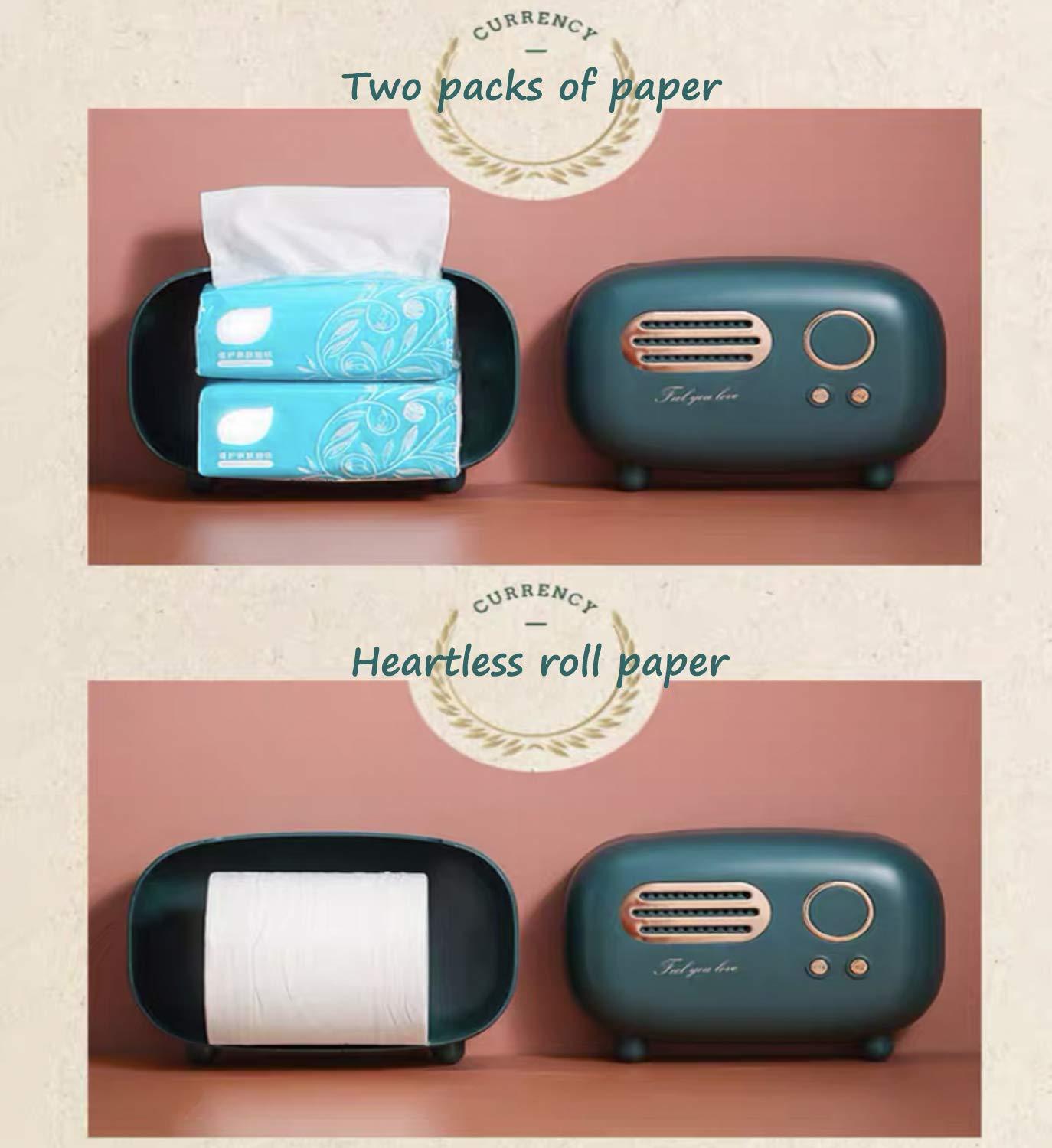 Retro Radio Shape Tissue Cover Box, Practical and Cute for Kitchen,Bathroom Vanity Countertops, Bedroom Dressers,Night Stands, Desks and Tables, Creative Gift (Retro Radio) - Image 7