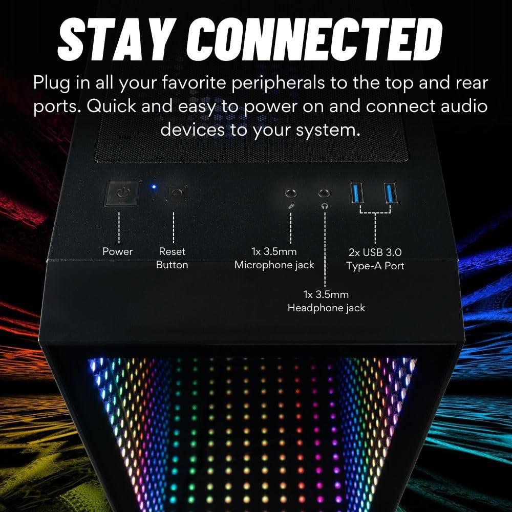 Continuum Micro Gaming Desktop PC - NVD GeForce RTX 5090 32GB, Intel 24-Core i9-14900KF Processor, 96GB DDR5 RAM, 2x2TB Gen4 NVMe SSD, WiFi 6, Windows 11 Pro - RGB Gamer Computer - Image 6