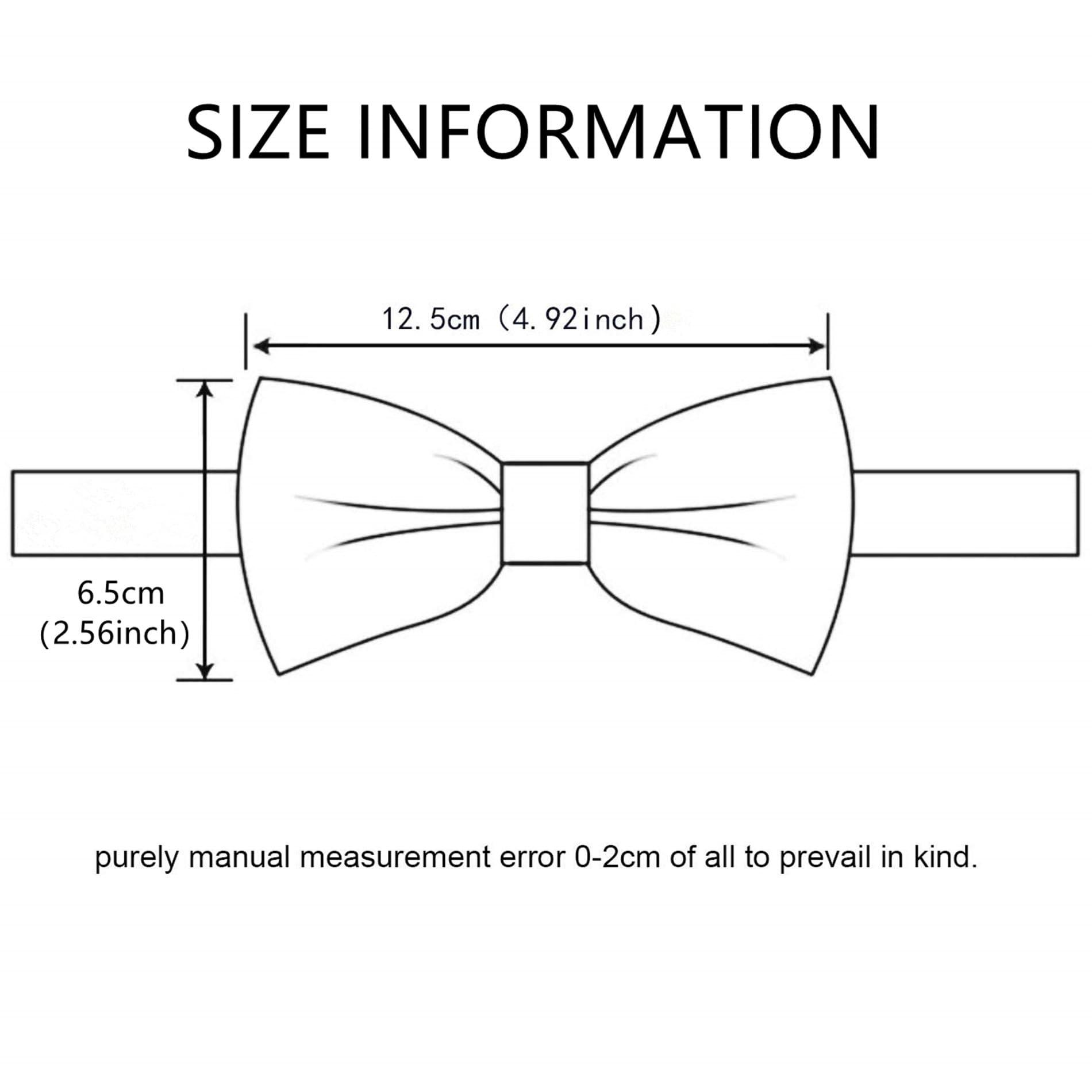 Aegero Mens Solid Color Double Fold Pre-tied Bow Tie and Pocket Square Cufflinks Set Formal Tuxedo Bowties for Wedding Party - Image 5