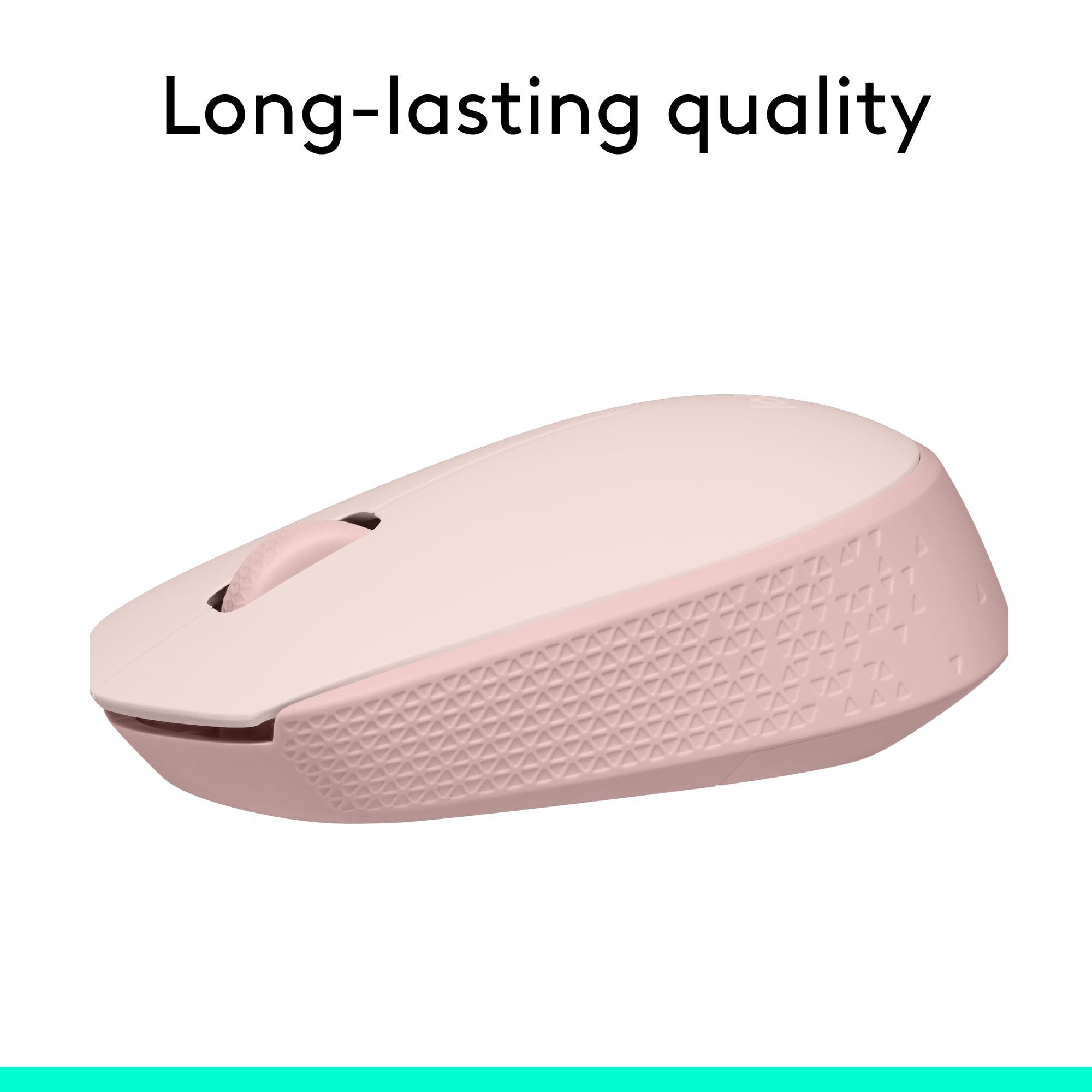 Logitech M170 Wireless Mouse for PC, Mac, Laptop, 2.4 GHz with USB Mini Receiver, Optical Tracking, 12-Months Battery Life, Ambidextrous - Rose (Renewed) - Image 5