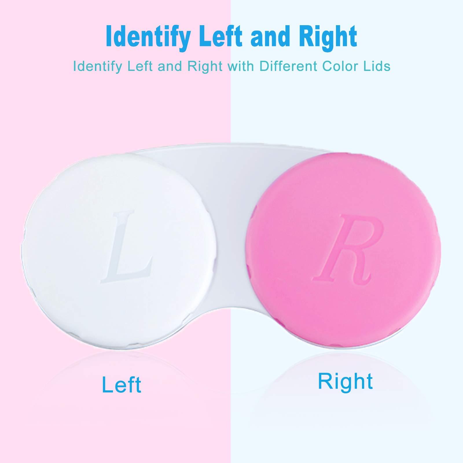 QVVQ 12PCS Contact Lens Case, Colorful Contact Lens Box Left/Right Eyes Holder Container, Outdoor Mini Contact Lens Soak Storage Kit for Travel&Home. - Image 2