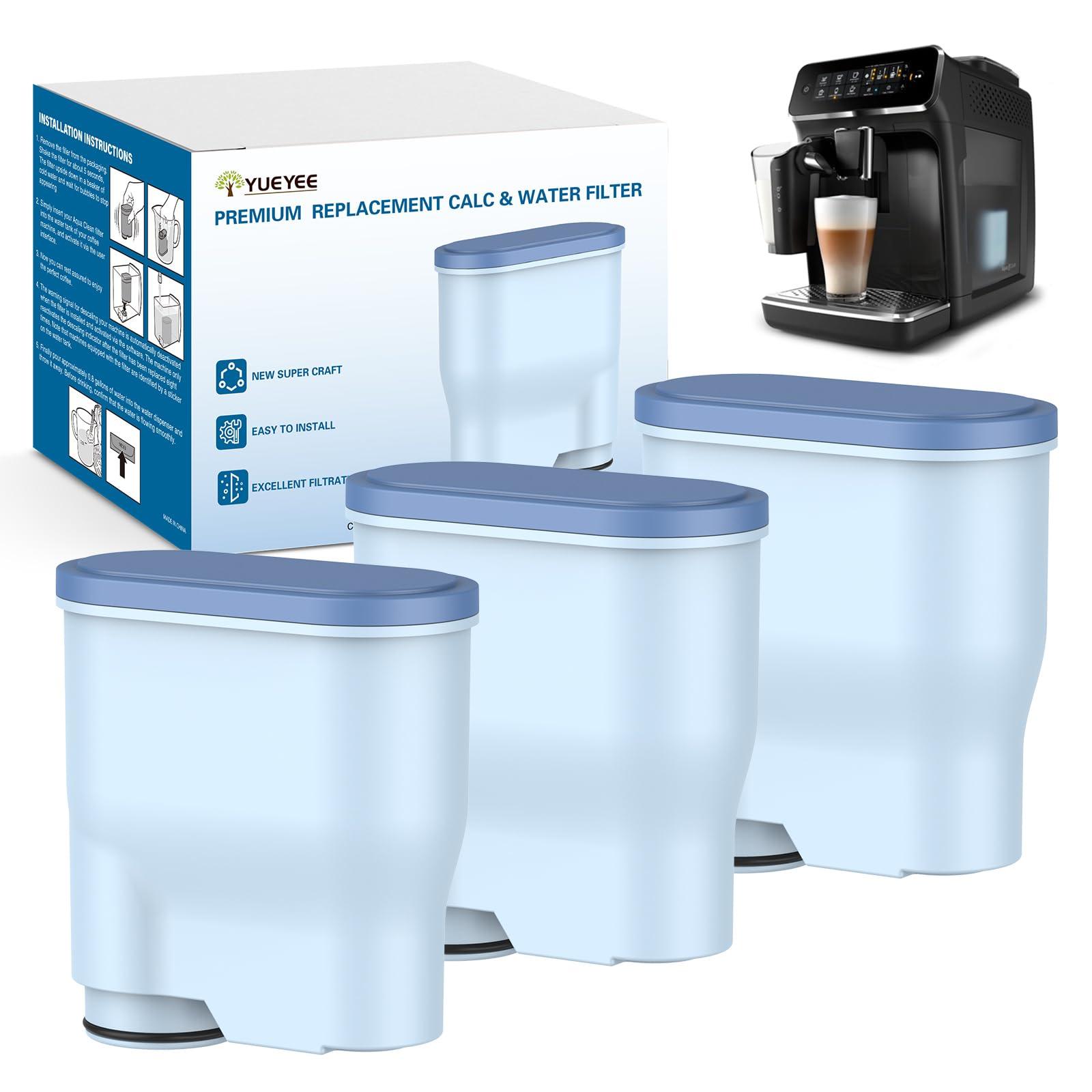 YUEYEE 3 Pack CA6903 Coffee Filter Compatible with Philips AquaClean, Aqua Clean Dedicated Anti-Lime Calc and Water Filter for Super-Automatic Espresso Machine