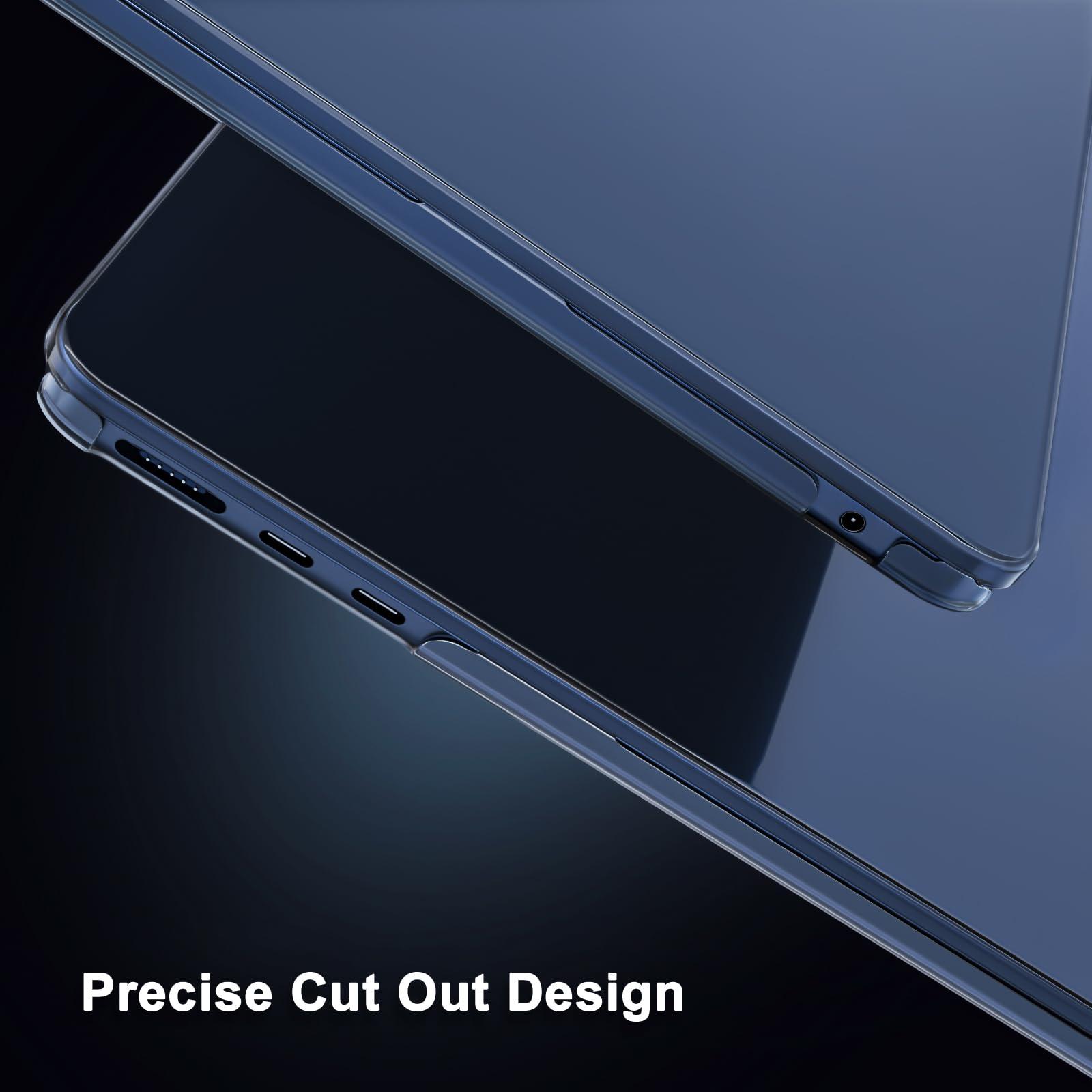 MOSISO Compatible with MacBook Air 13 inch Case 2025 2024 2023 2022 M4 A3240 M3 A3113 M2 A2681,100% Match Official Color,Slim Hard Case&Keyboard Cover&Screen Film for MacBook Air 13.6, Midnight Clear - Image 3