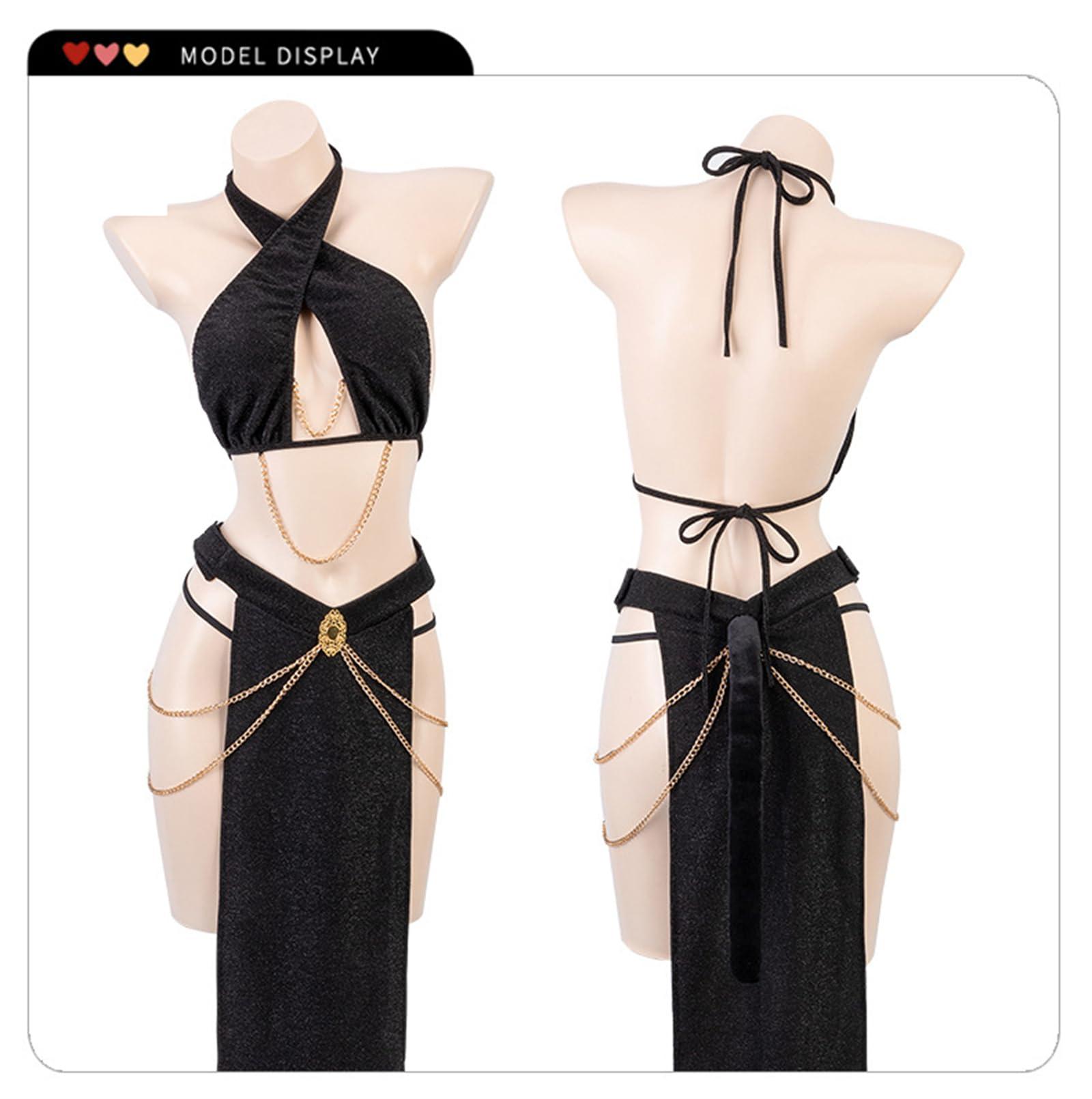 SEXYTINE Women's Cosplay Costumes Outfit Dress Babydoll Lingerie Set - Image 3