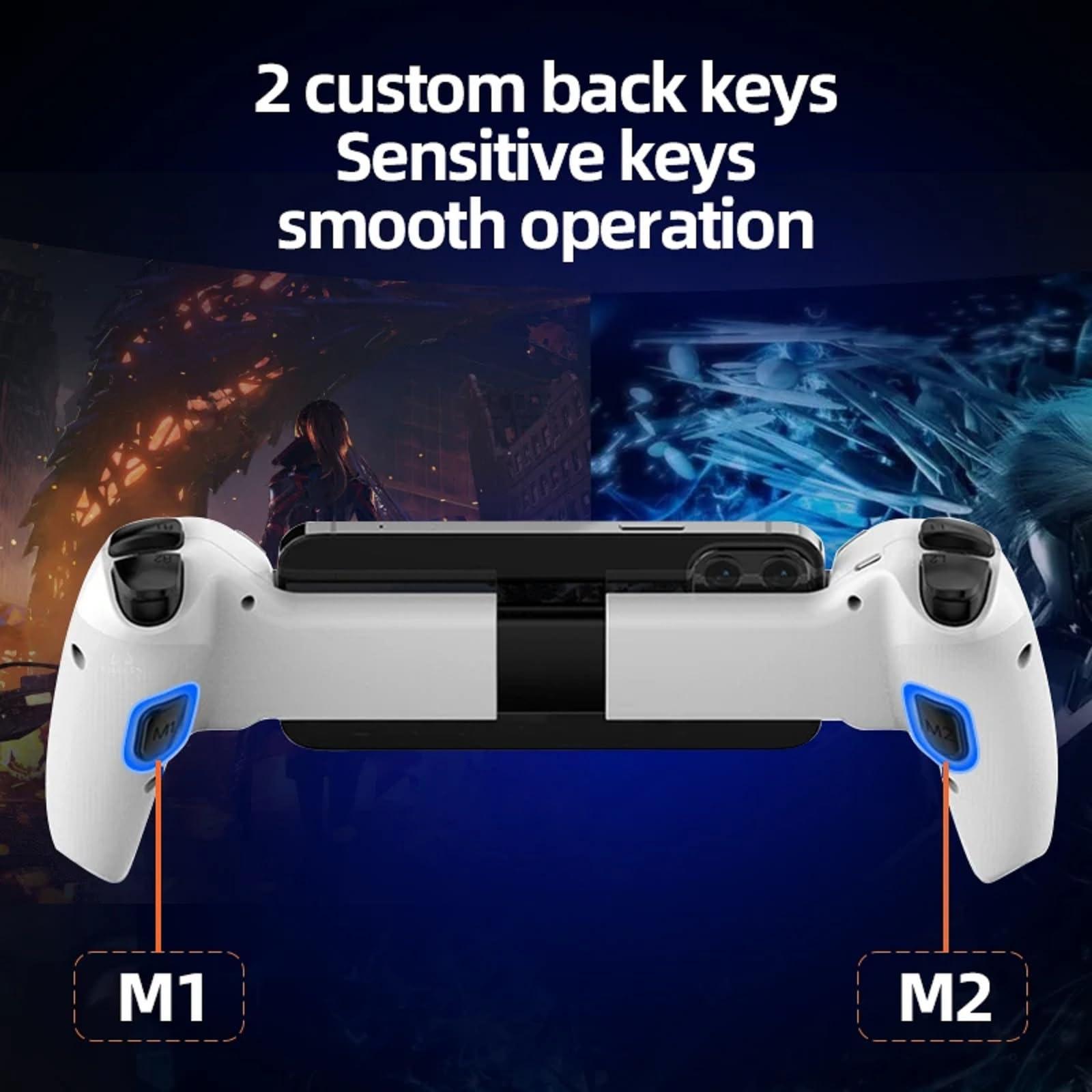 MAGIC BLOCK Mobile Game Controller for iPhone/iPad/Android/Tablet/Switch/PS4/PC, Wireless Game Controller, Support Streaming/Cloud Gaming, Hall-Rocker, 6-Axis Gyro Sensor(White) - Image 7