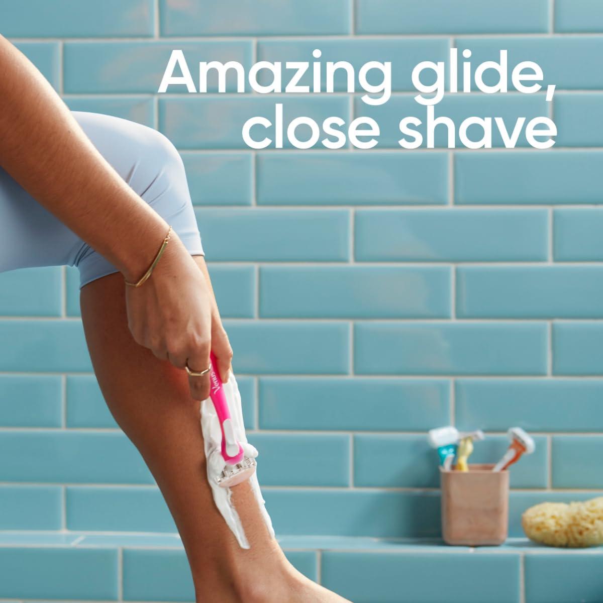 Gillette Venus ComfortGlide Disposable Razors for Women, 2 Count, White Tea Scented Moisture Bars for a Smooth Shave - Image 2