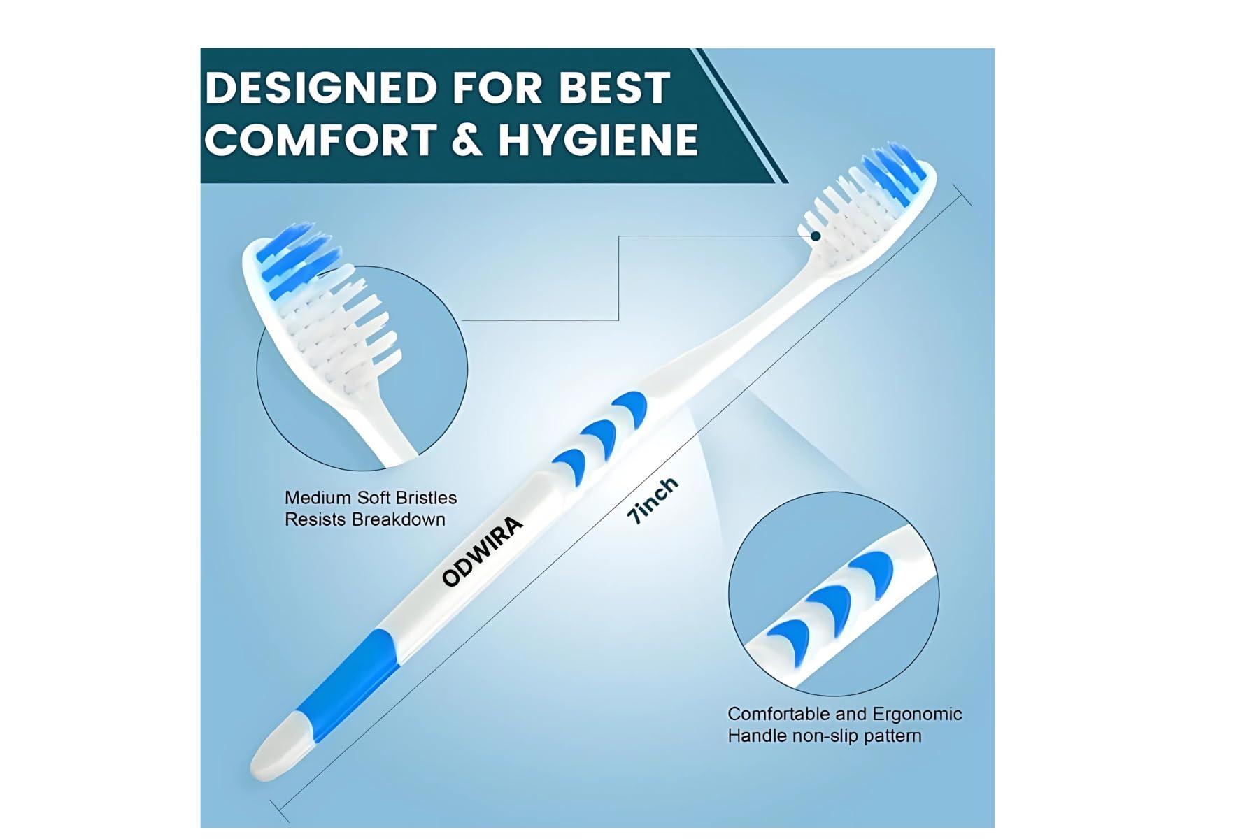 4-Pack Cavity Protection Fresh Toothpaste with Fluoride, Regular Flavor, 8oz, (Total 32 oz) Plus 1-Pack ODWIRA Toothbrush for Colgate Toothpaste - Image 2