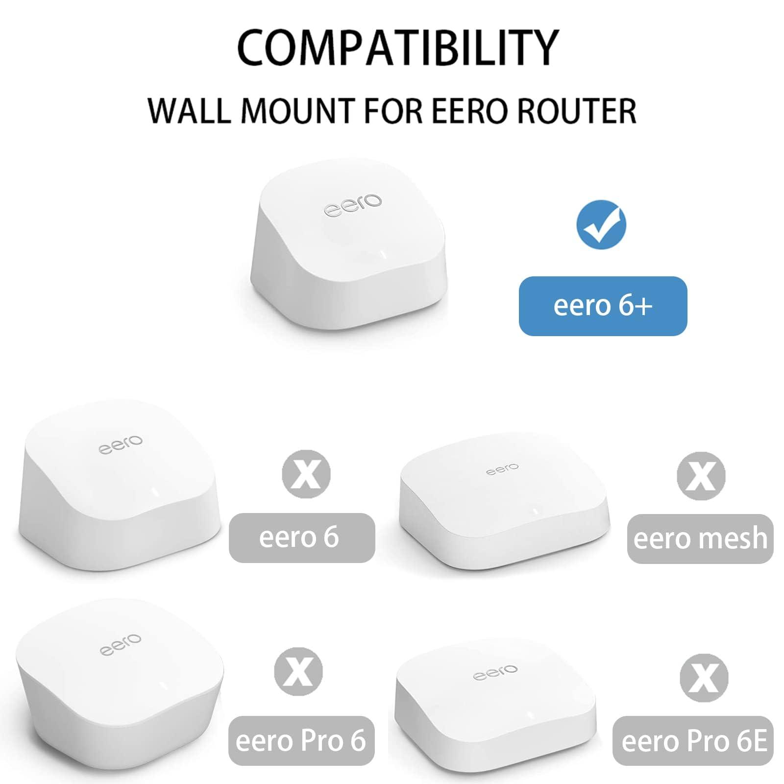 Huafly 1Pcs Screwless Wall Mount Bracket for eero 6+ WiFi, VHB Stick On Holder, Strong Adhesive Holder, No Tools No Drilling No Hole-White (for eero 6+, 1Pcs) - Image 4