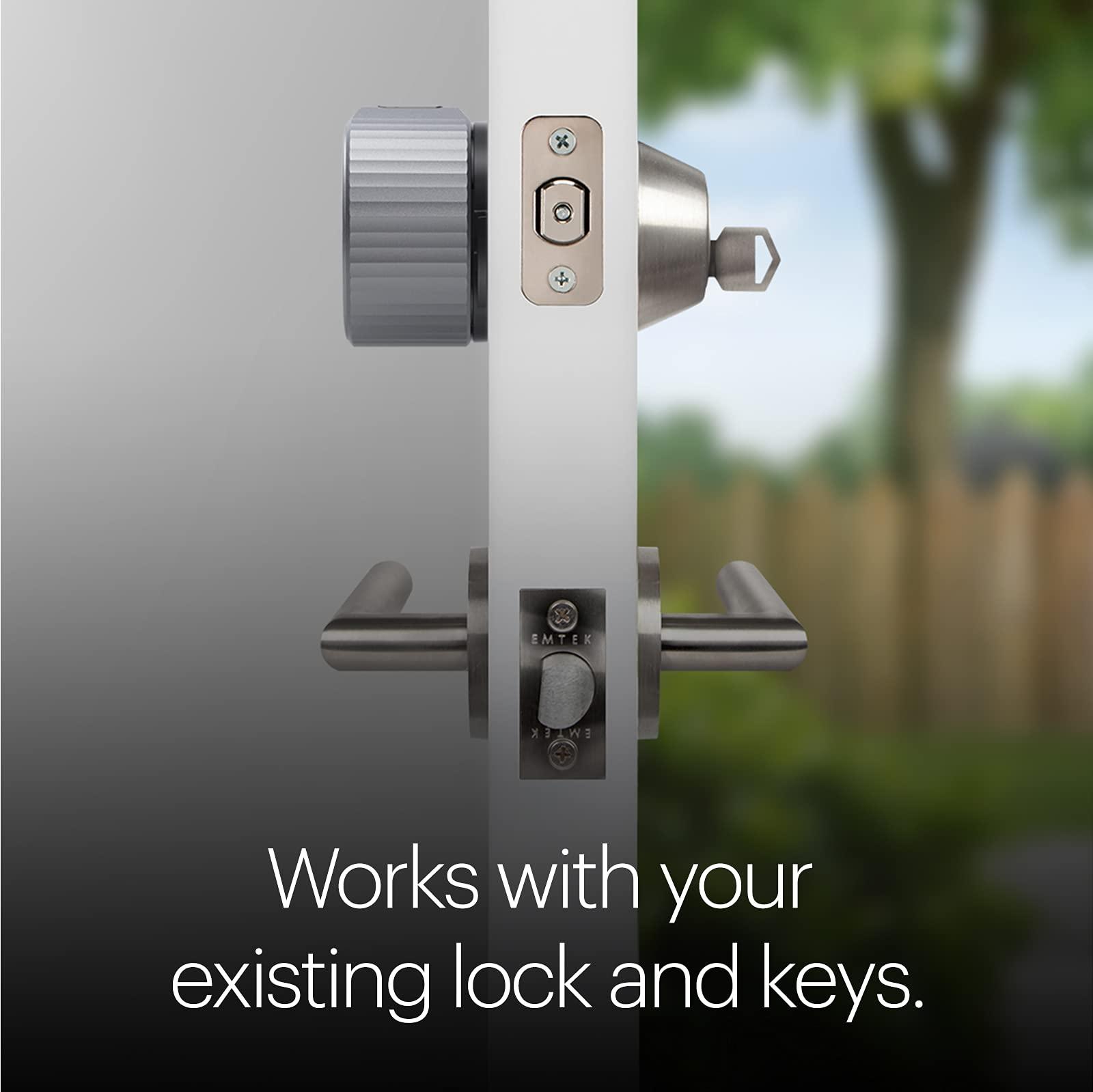 August Home, Silver Wi-Fi Connected Smart Keyless Entry Door Lock, Electronic Door Lock Fits Your Existing Deadbolt in Minutes, ‎ ‎AUG-SL05-M01-S01 - Image 2