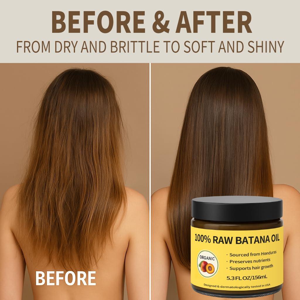 EverBliss New Batana Oil for Hair Growth - Dr. Sebi's Organic Batana Oil 100% Pure For Hair Regrowth, Repair Split Ends,Prevent Hair Loss, Natural Thickening Treatment for Men/Women - Image 3