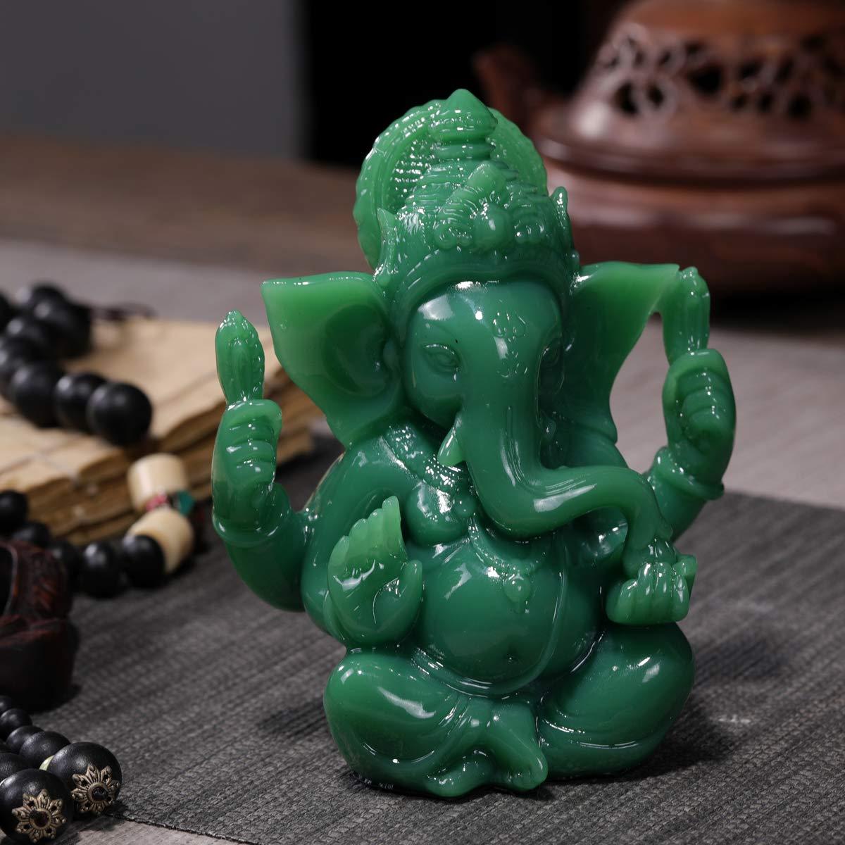 Seyee-bro Lord Ganesha Statues - Ganesh Idol Figurine - Elephant God Buddha Sculpture for Home Car Decor Tabletop Statue - Image 7