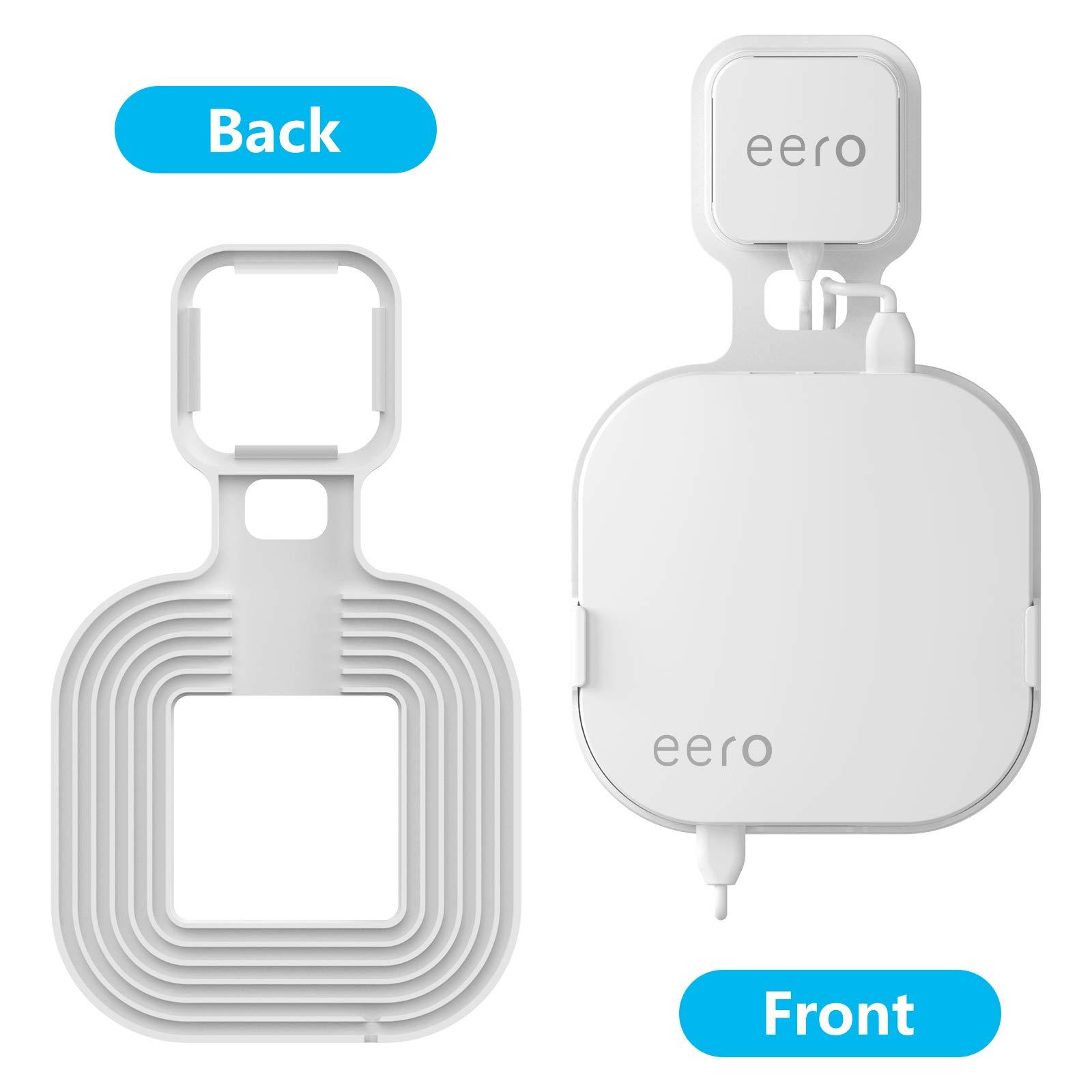 Wall Mount Holder for eero Pro Home WiFi System-Simple and Sturdy Wall Mount Holder Stand Bracket (NOT for eero 6 or eero pro 6), Without Messy Wires (White(3 Pack)) - Image 3