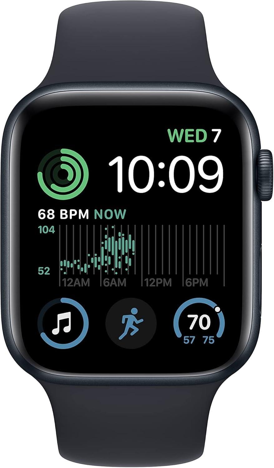 Apple Watch Series 9 (GPS + Cellular 45mm) Midnight Aluminum Case with Midnight Sport Band M/L (Renewed) - Image 5