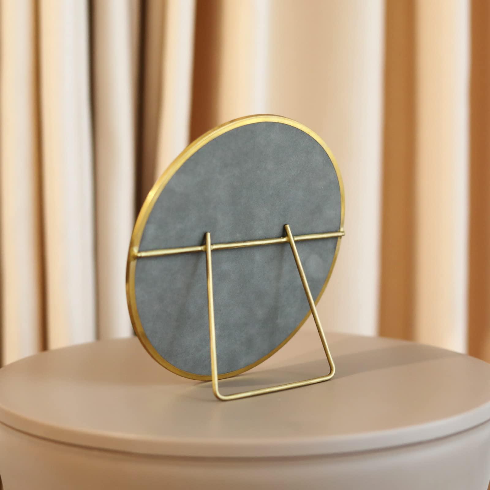 LONGSHENG - SINCE 2001 - Gold Vanity Makeup Mirror Table Desk Countertop Mirror Bathroom Shaving Make Up Mirror Home Decor-Round - Image 6