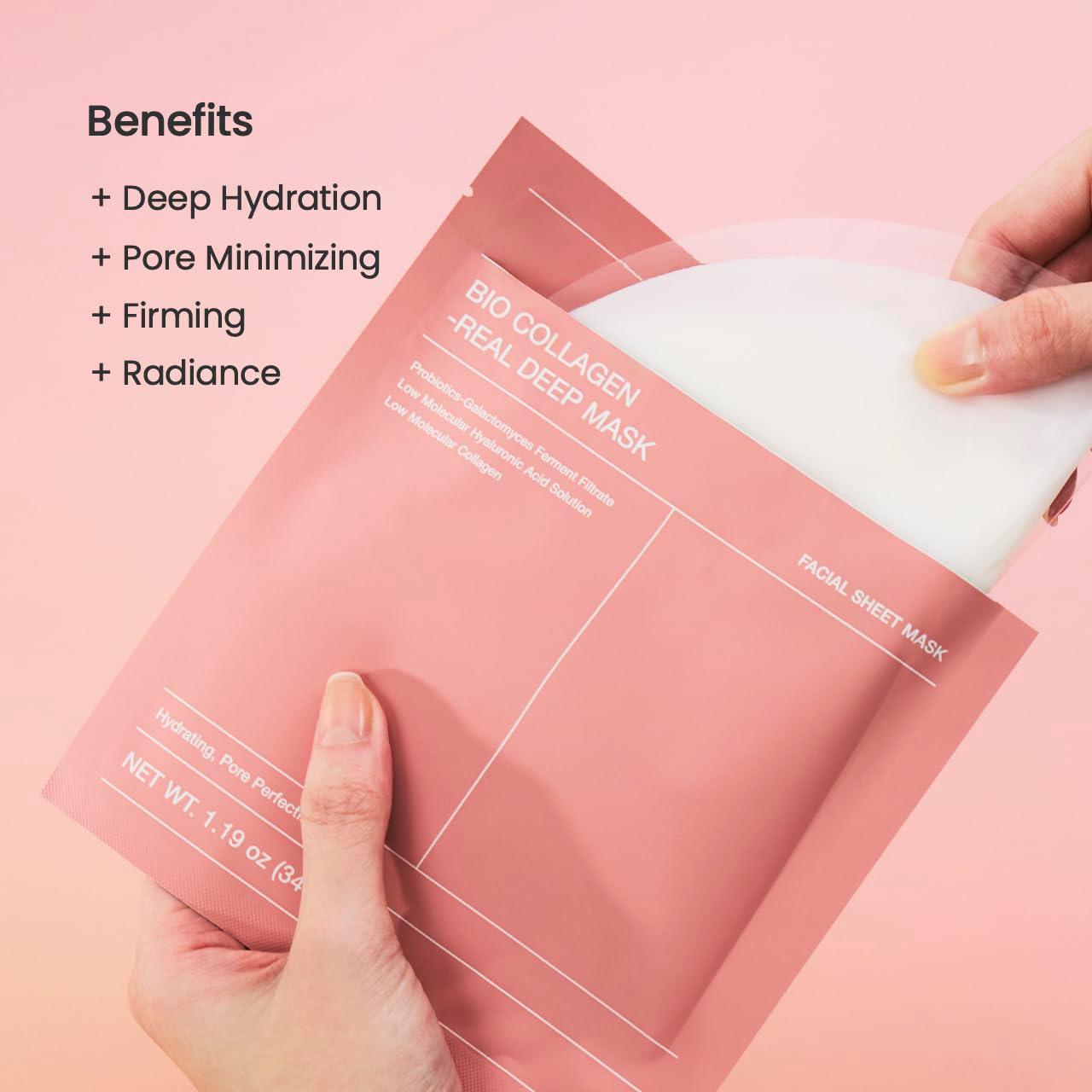 BIODANCE Bio-Collagen Real Deep Mask, Hydrating Overnight Hydrogel Mask, Pore Minimizing, Elasticity Improvement, 34g x4ea - Image 5