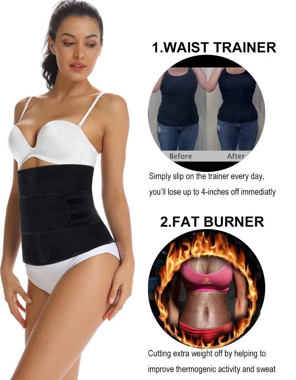 HOPLYNN Neoprene Sweat Waist Trainer Corset Trimmer Shaper Belt for Women - Image 2