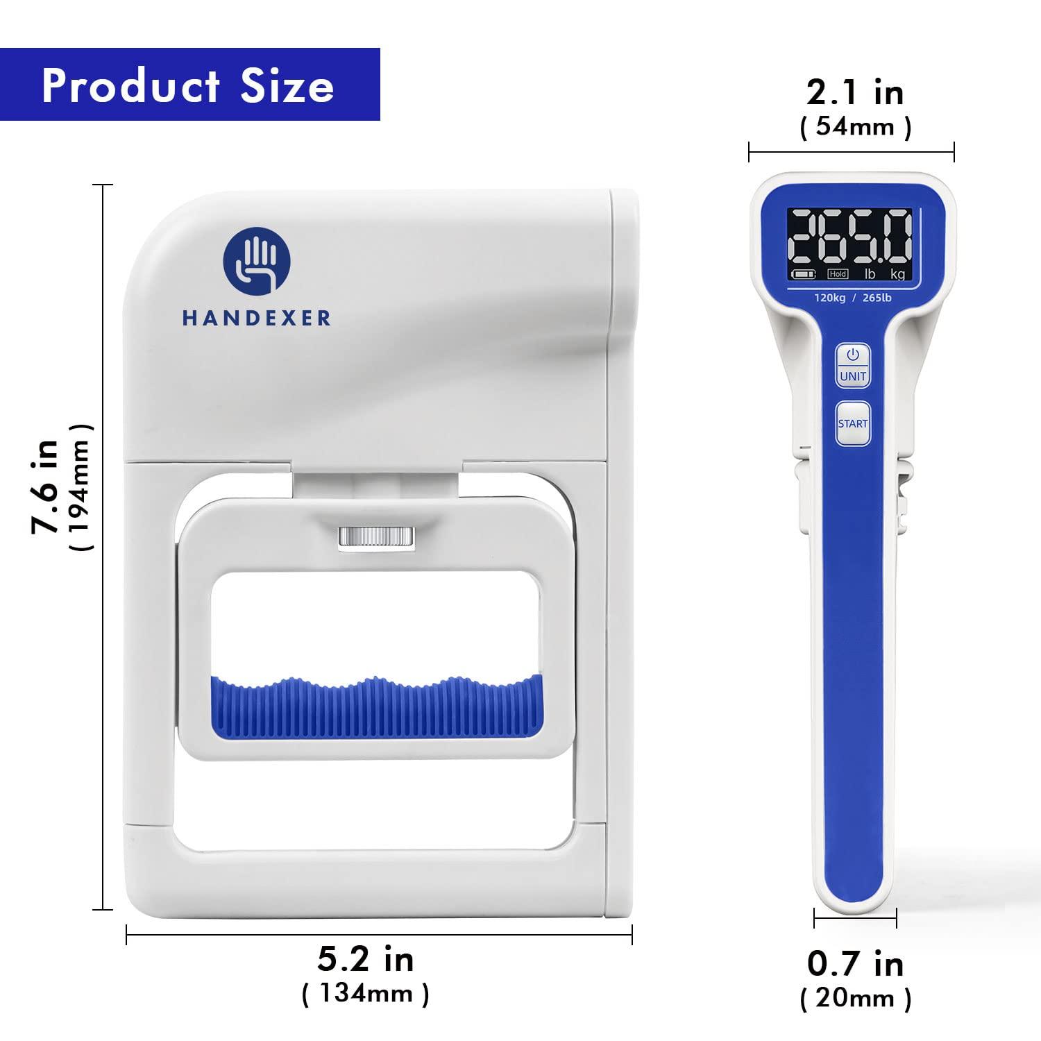Handexer Grip Strength Tester 265lb/120kg, Digital Hand Dynamometer FDA Registered with Backlit LCD for Grip Strength Testing and Training - Image 7