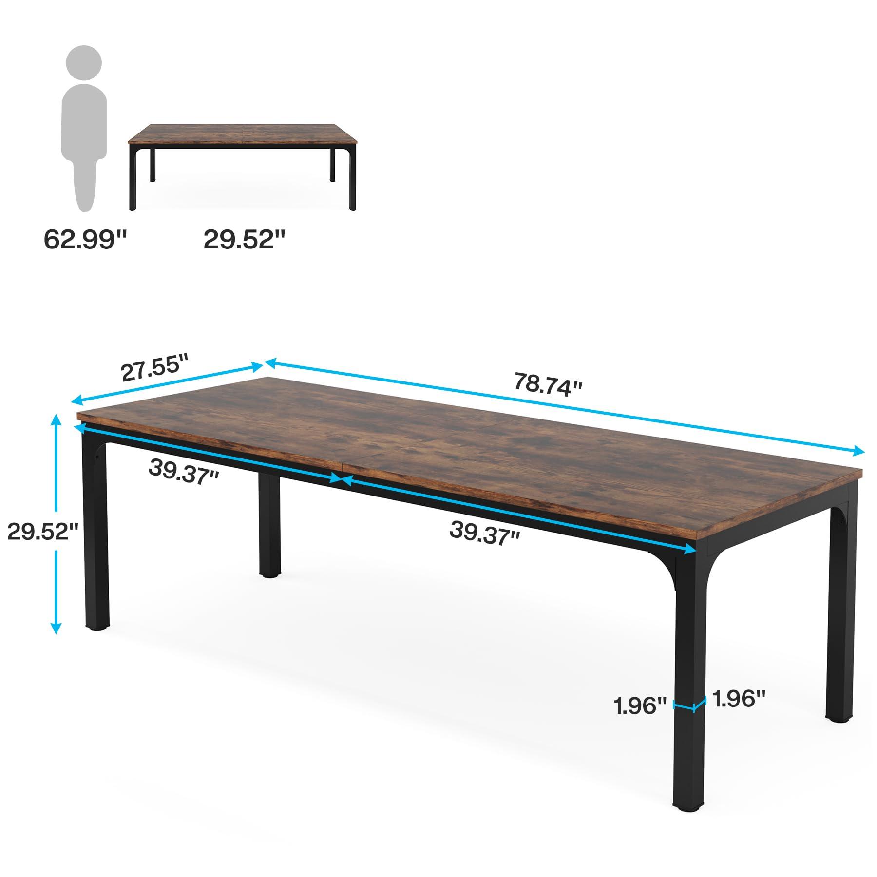 Tribesigns 78.7 Inches Extra Long Computer Desk 2 Person Desk, Double Long Desk, Workstaion for Home Office - Image 2