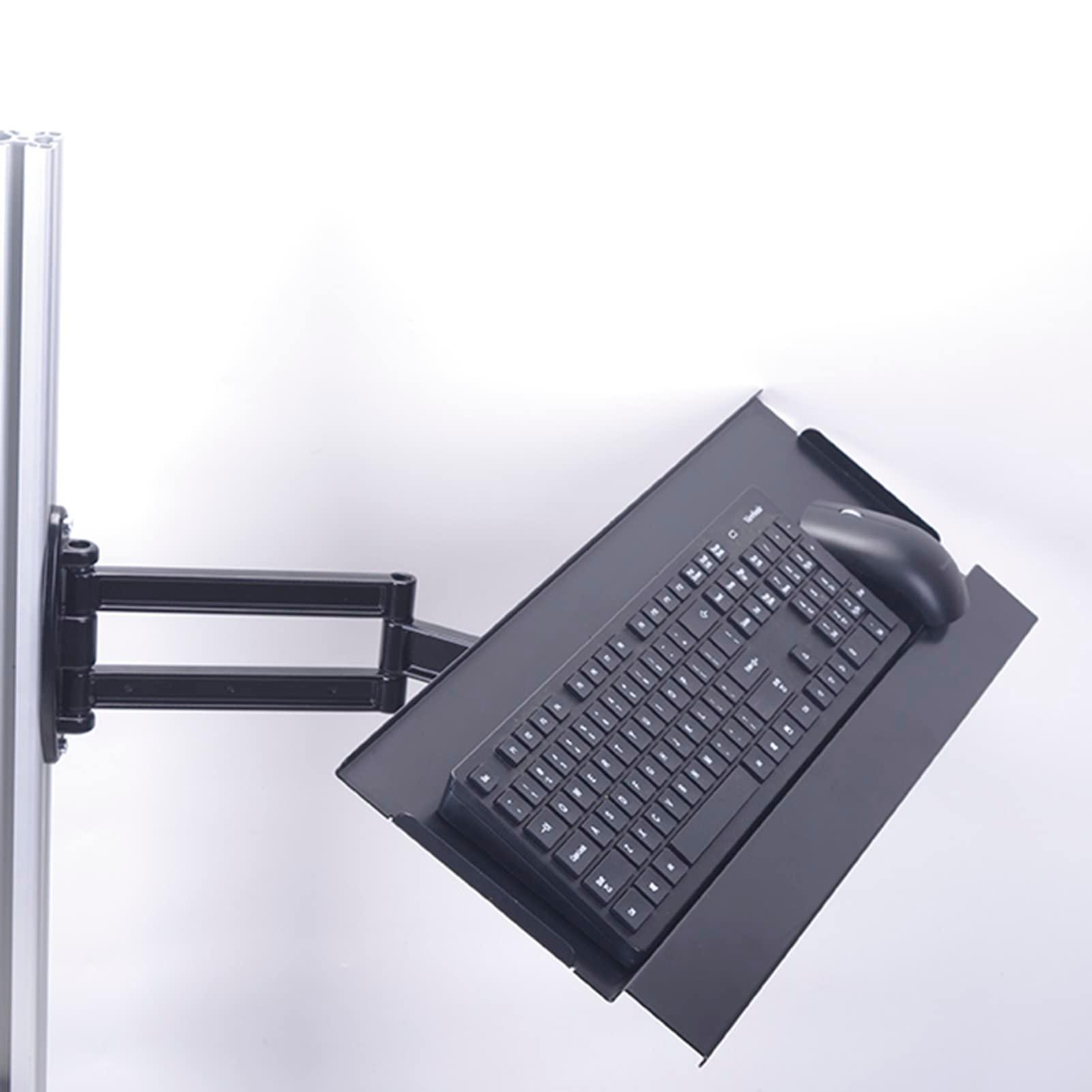 XINGAKA Wall Mount Keyboard Arm, Keyboard/Mouse Arm Mount Tray, Turn Around 360°, Turn Left and Right 180° Keyboard Platform - Wall Mountable - Image 3
