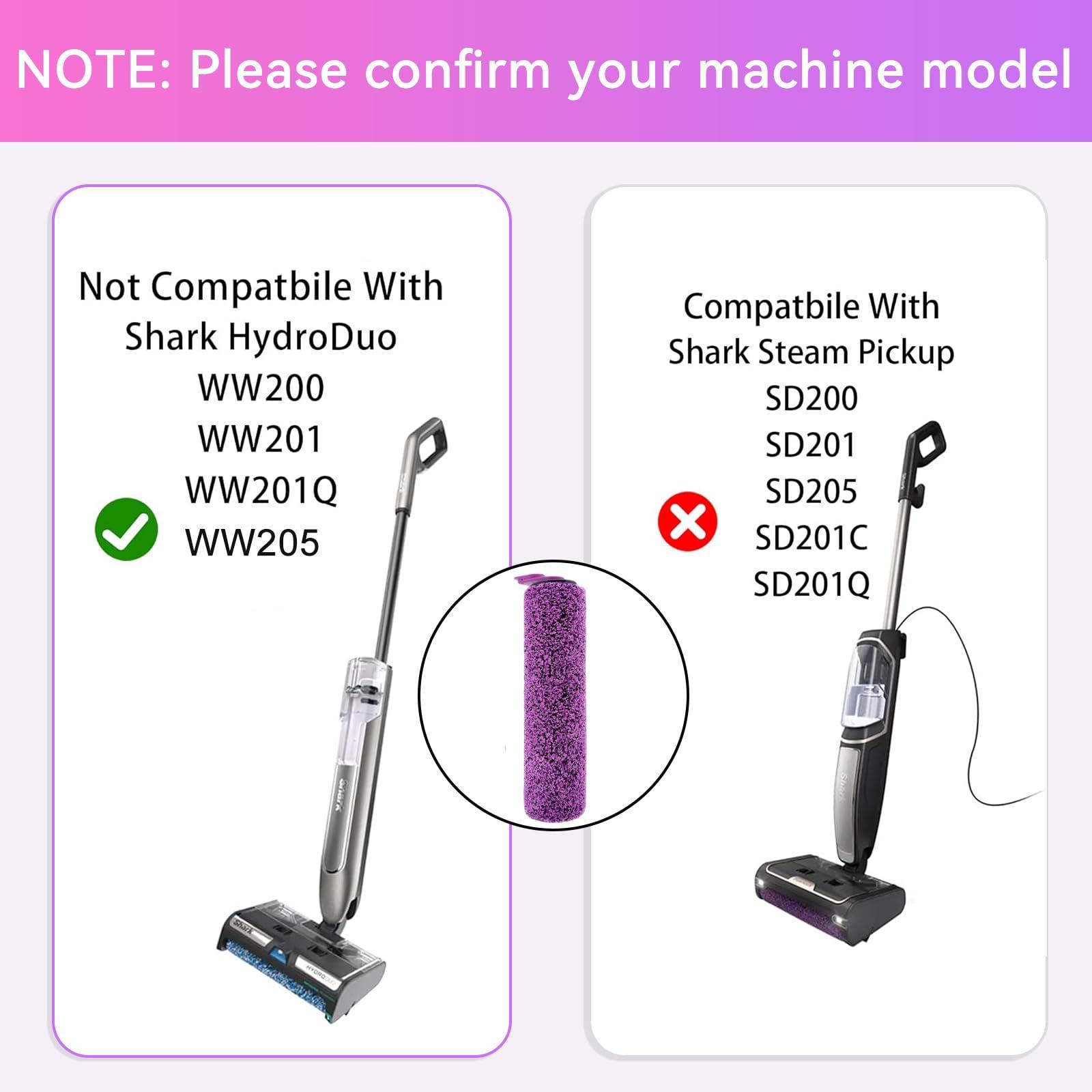 MengTiger Roller Brush Replacement Parts for Shark Hydroduo WW200/ WW201/ WW205/ WW201Q Cordless Wet Dry Hard Floor Vacuum Cleaner, 2 Roller Brush 1 Cleaning Brush - Image 4