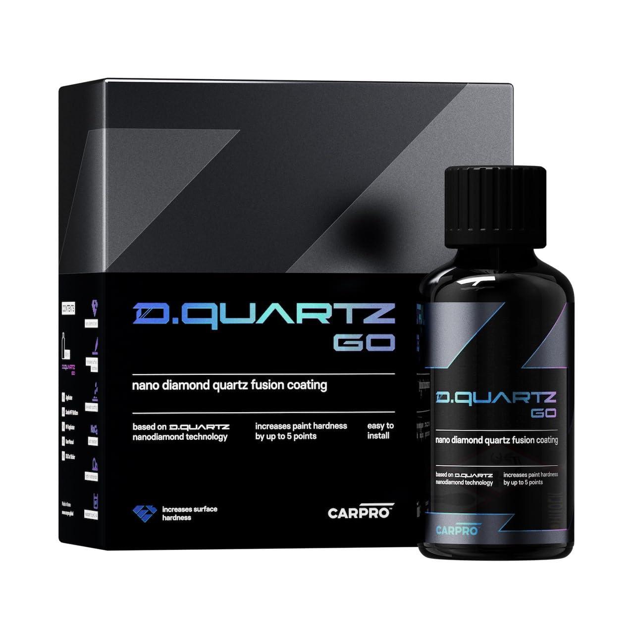 CARPRO DQUARTZ GO Nano Diamond Quartz Fusion Coating: Ceramic Coating for Cars, Professional-Grade Coating in DIY Package, Increase Surface Hardness - (50ml Kit)