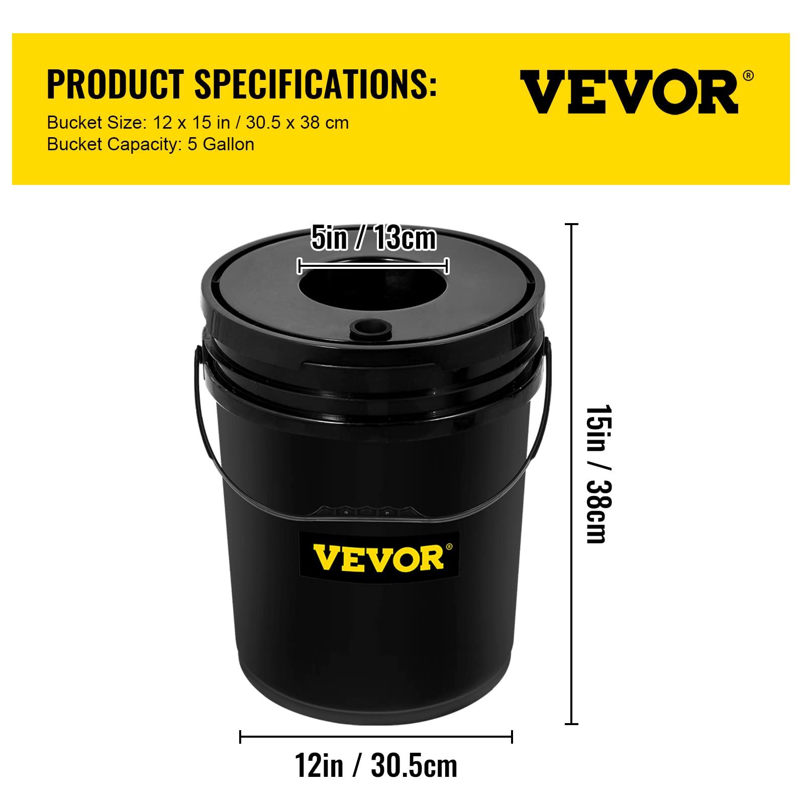 VEVOR DWC Hydroponic System, 5 Gallon 8 Buckets, Deep Water Culture Growing Bucket, Hydroponics Grow Kit with Pump, Air Stone and Water Level Device, for Indoor/Outdoor Leafy Vegetables - Image 2
