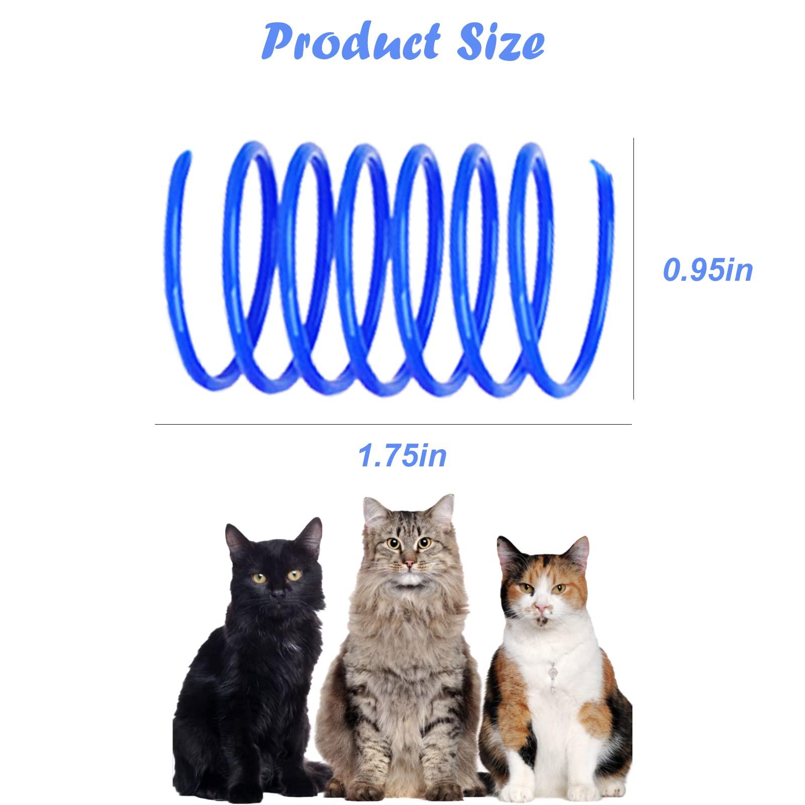 ISMARTEN 100 Pack Pet Wide Colorful Springs Cat Toys Plastic Coil Spiral Springs for Cat Kitten Pets (Random Color) - Image 3