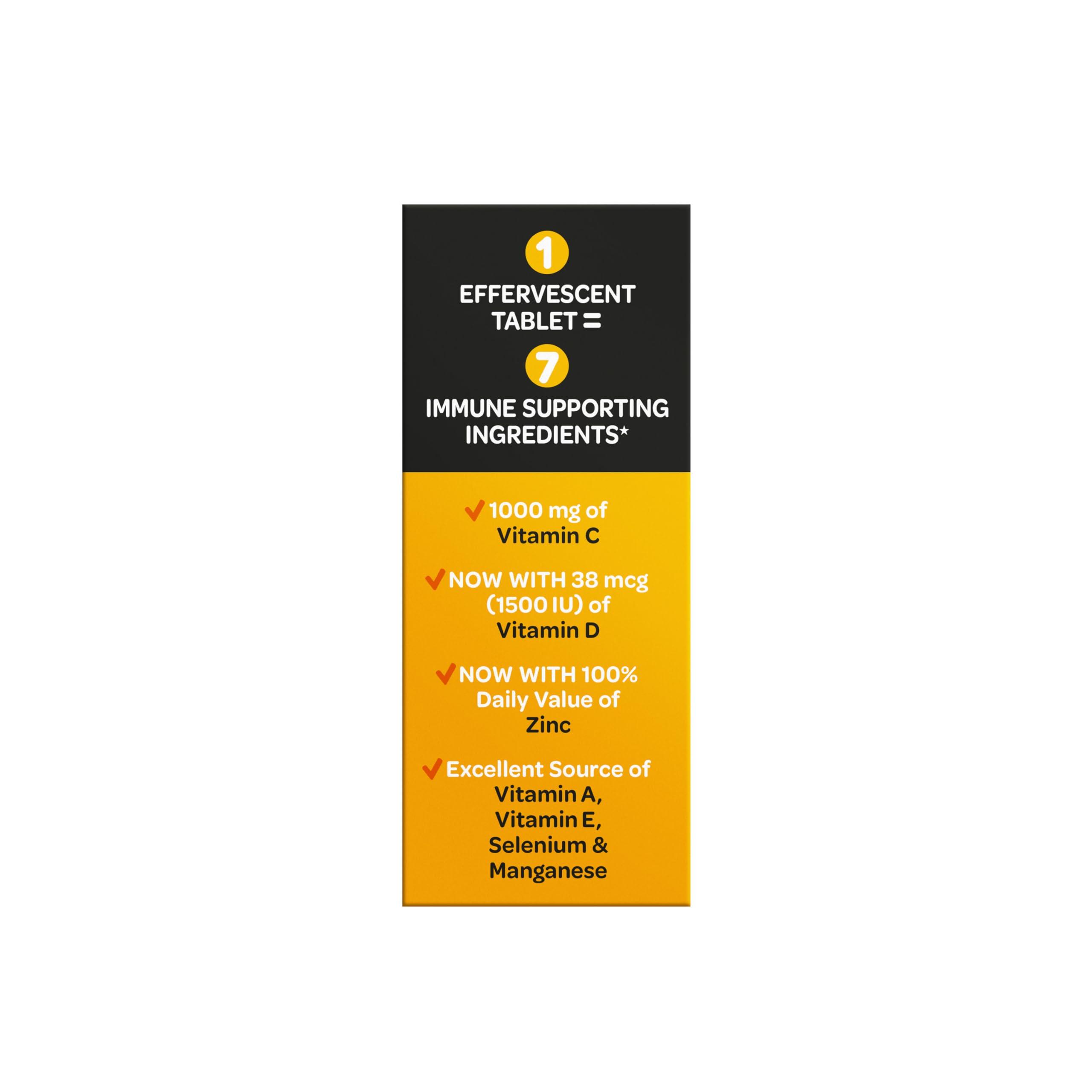 Airborne Vitamin C 1000mg (per Serving) - Zesty Effervescent Tablets, Gluten-Free Immune Support Supplement, Echinacea & Ginger, Orange, Citrus, 30 Count (Pack of 3) - Image 9