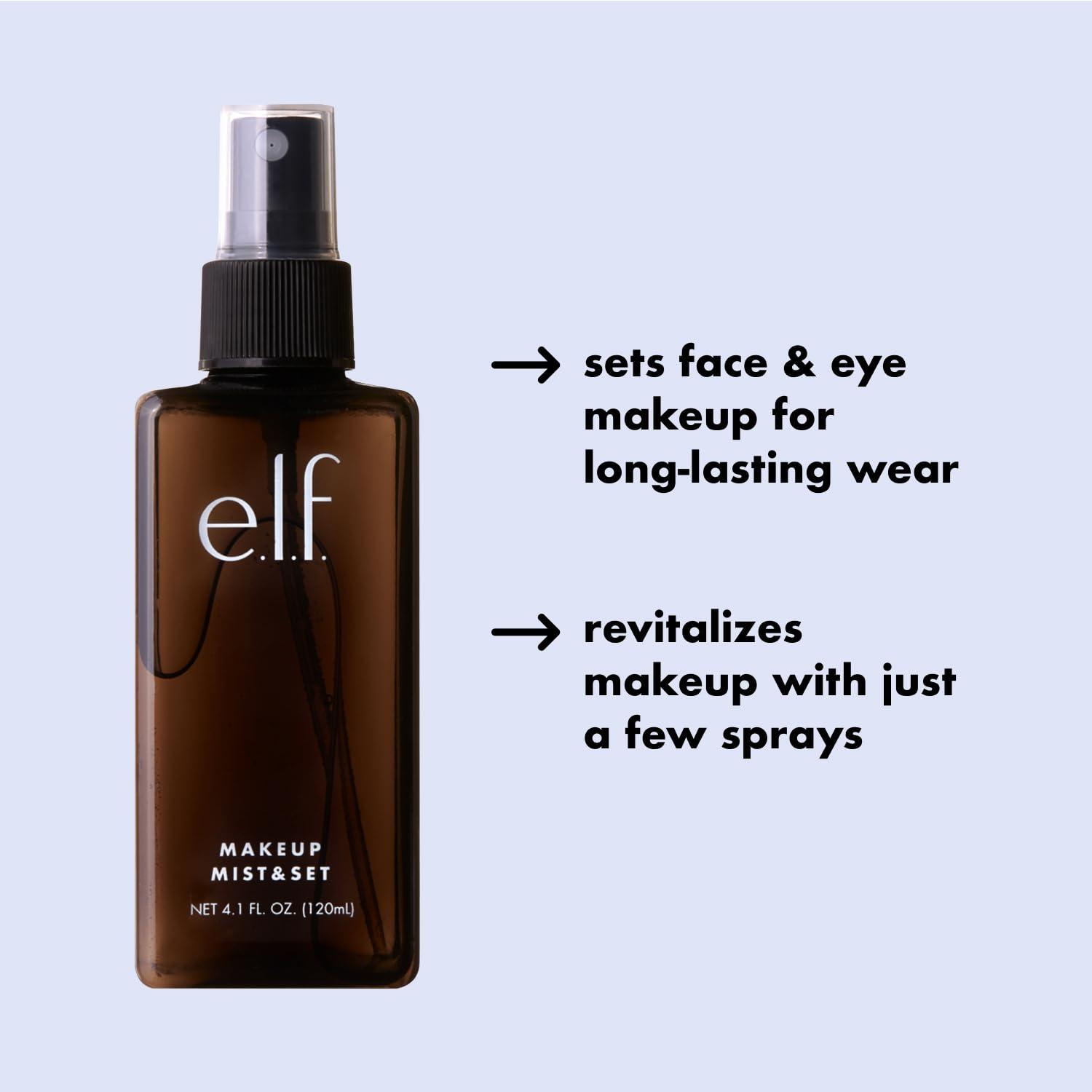 e.l.f. Makeup Mist & Set, Hydrating Setting Spray For Setting & Reviving Makeup, Soothes & Hydrates Skin, Infused With Vitamin A, Vegan & Cruelty-free, 4.05 Fl Oz (120 ml) - Image 3