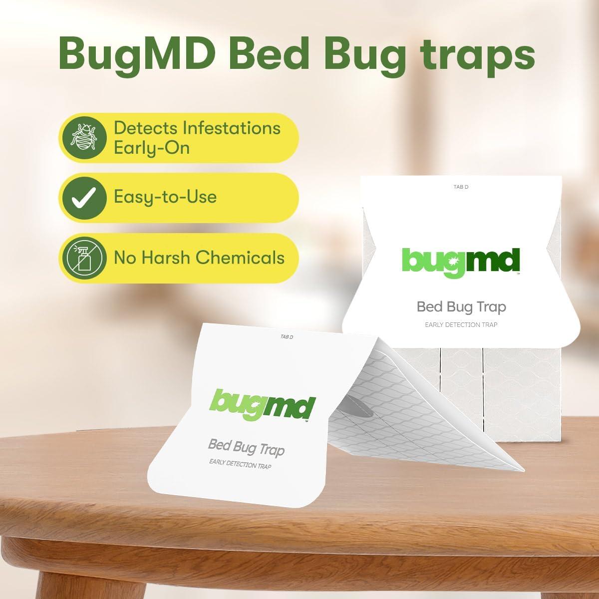 BugMD Essential Pest Control Concentrate (3 Pack) with Spray Bottle 32 oz, BugMD Cockroach Catcher (1 Pack) and BugMD Bed Bug Trap (1 Pack) Bundle - Image 3