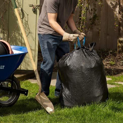 Strong Large 30 Gallon Drawstring Trash Bags Black Can Liners Kitchen Garbage Bags Multipurpose 56 CT Home Lawn Bags - Image 4