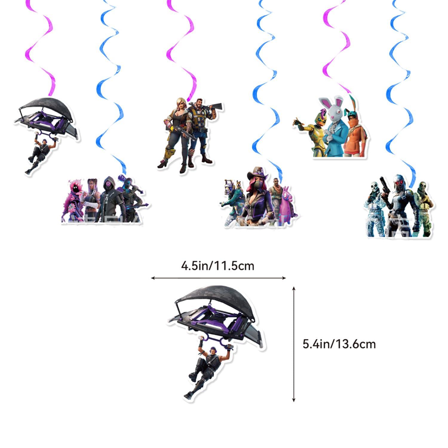 Video Game Party Supplies Gamer Birthday Decorations for boys Include Happy Birthday Banners, Cake Toppers, Cupcake Toppers,Balloons,Hanging Swirls Decorations - Image 3
