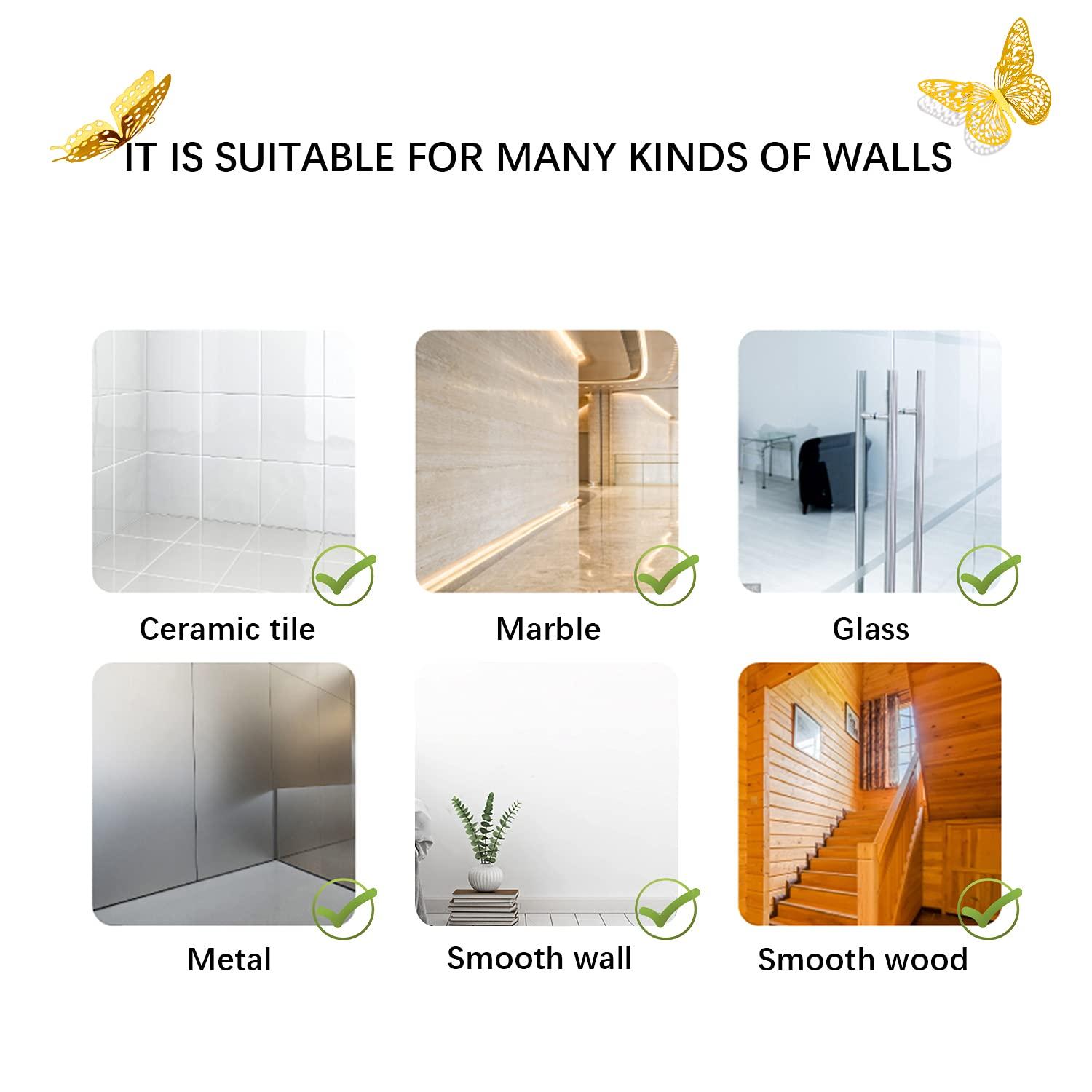 SAOROPEB 3D Butterfly Wall Decor - 48 Pcs, 4 Styles, 3 Sizes, Gold Butterfly Decorations for Birthday & Party Celebrations, Removable Stickers - Image 7