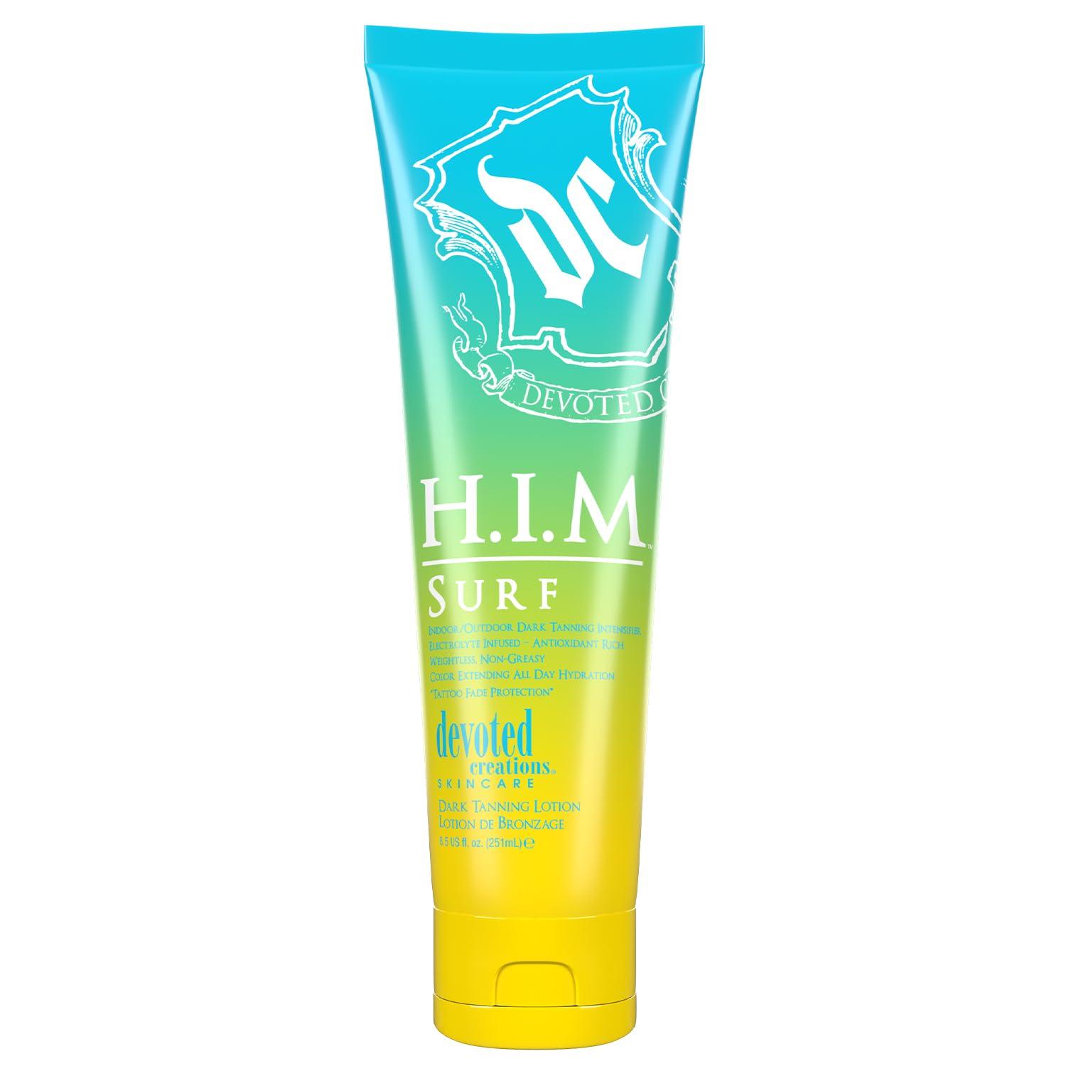 Devoted Creations HIM Surf - Electrolyte Infused Color Extending All Day Hydration Indoor/Outdoor Dark Tanning Intensifier