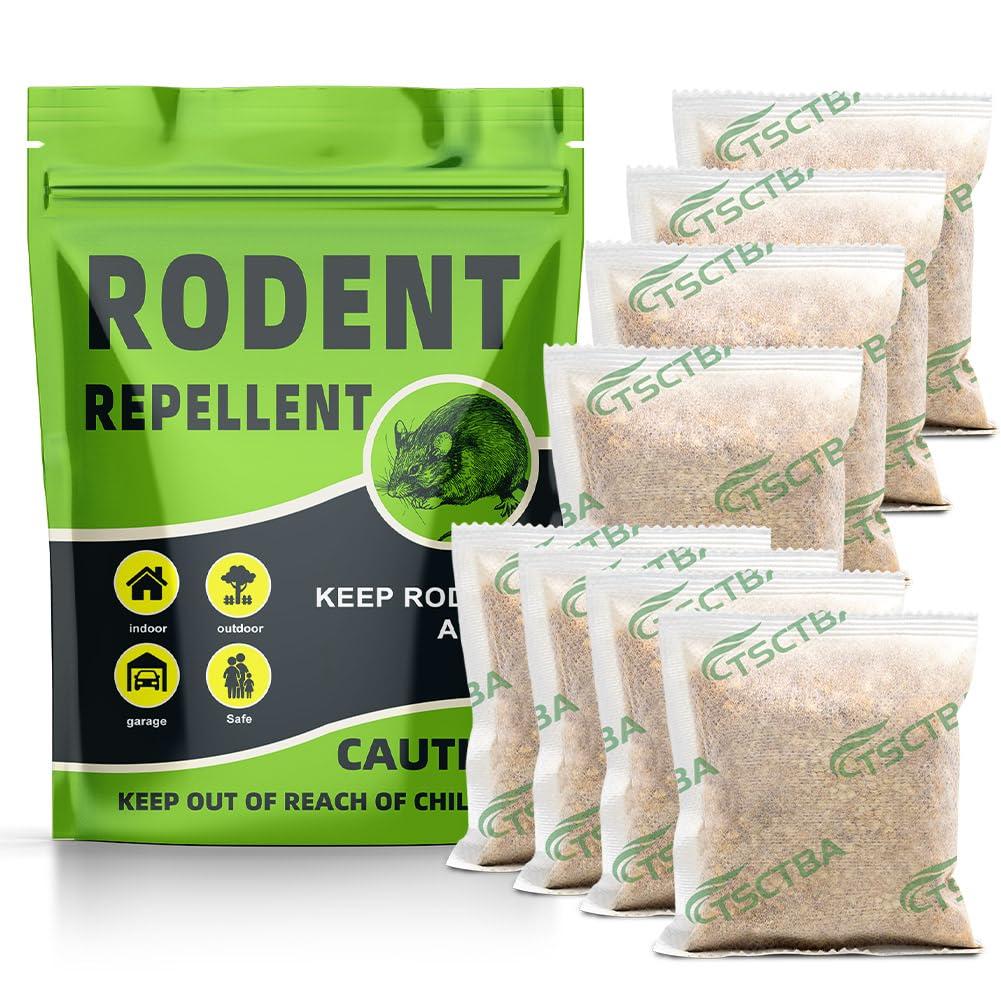 NJKPUYT Rodent Repellent Pouches, Rat Repellent, Mouse Repellant, Natural Mice Repellant Indoor, Peppermint Oil to Repel Mice and Rats,Rat Deterrent, Keep Mice Away, Powerfully&Effectively-8P