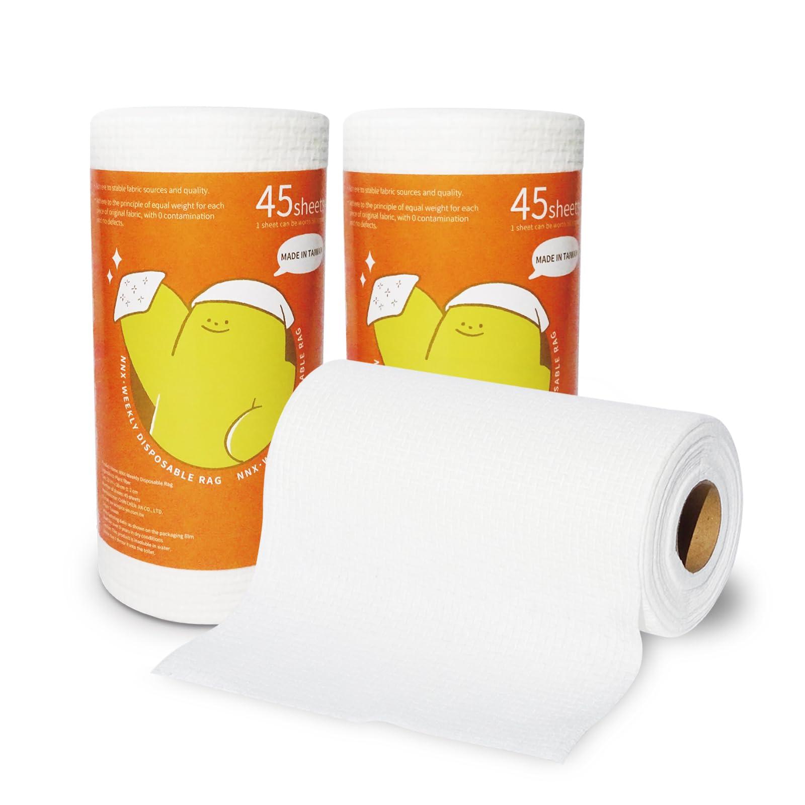 NNX Reusable Paper Towels – 90 Count | Washable, Ultra-Absorbent & Durable | Plant-Based & Cleaning Rags for Kitchen, Workshop, Camping & Hiking Gear