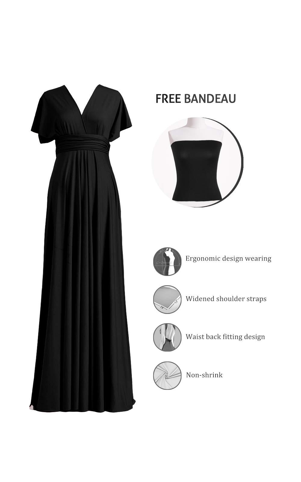 72styles Infinity Dress with Bandeau, Convertible Bridesmaid Dress, Long, Plus Size, Multi-Way Dress, Twist Wrap Dress - Image 2