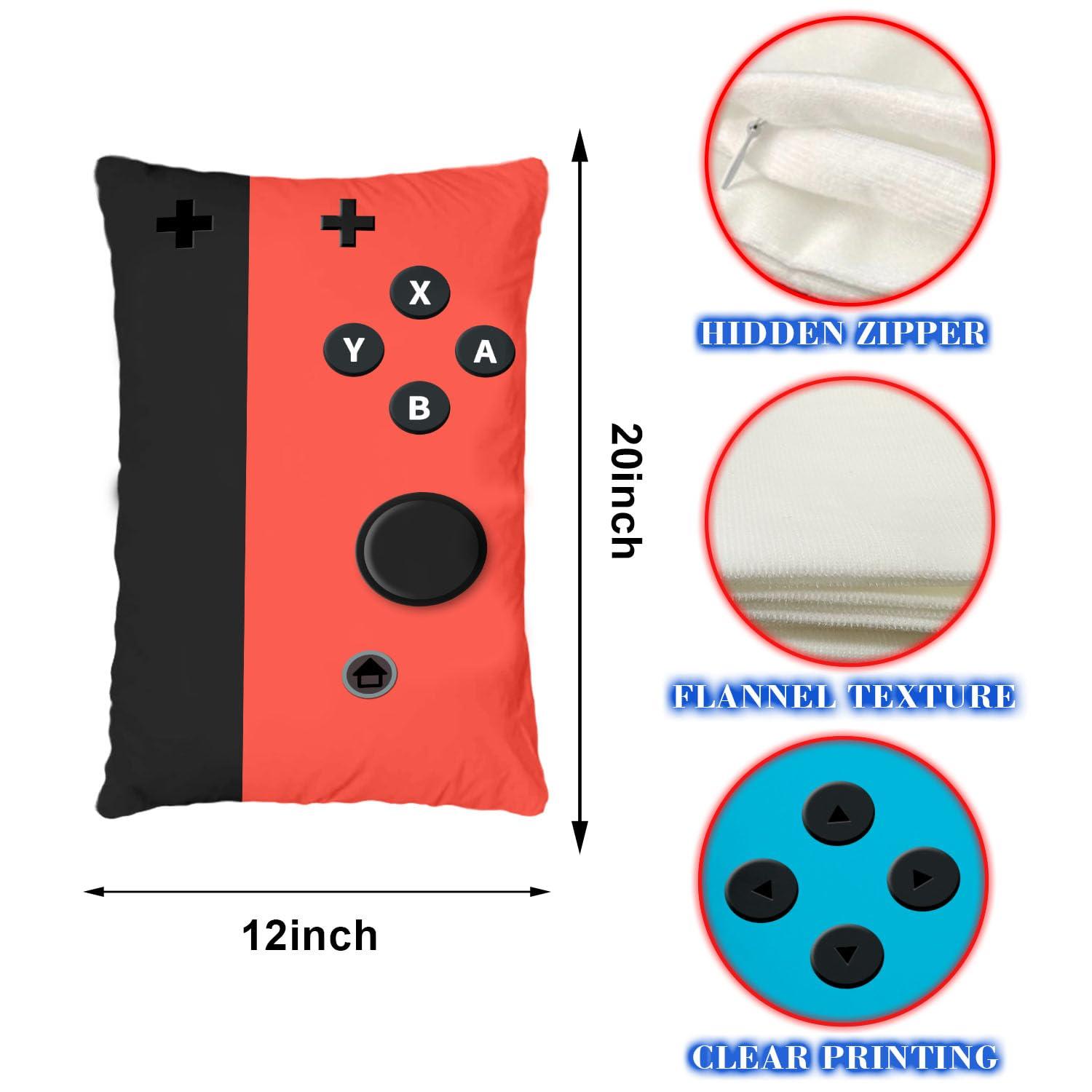 Undergo A Set of 2 Throw Pillow Cases- Gamer Gifts for Teen Boys - Soft Gaming Throw Pillow Cases Cushion Covers for Living Room Bedroom Game Room Decor 12 x 20 inches - Image 3