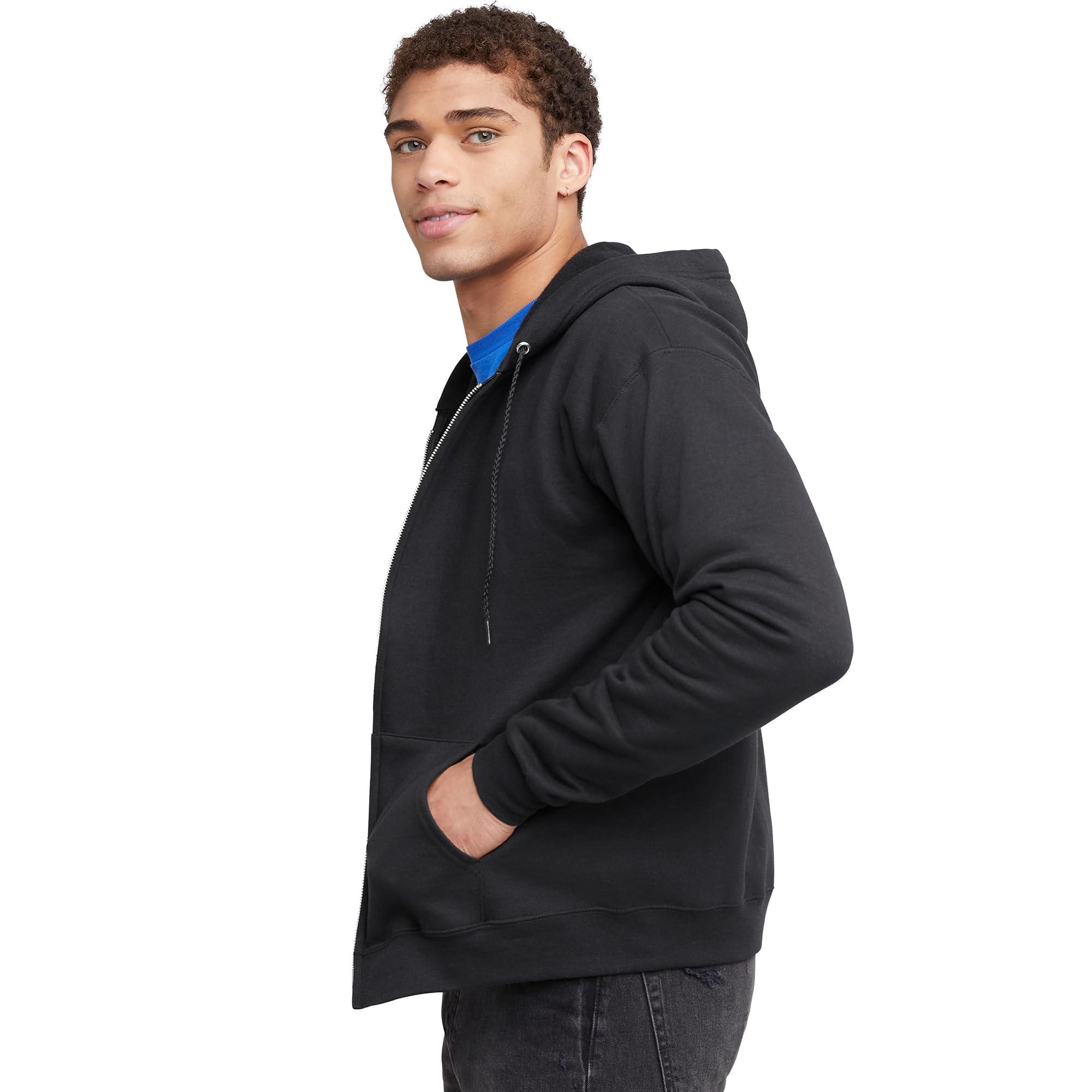 Hanes Men's EcoSmart Fleece Full-Zip Hoodie Sweatshirt - Image 4