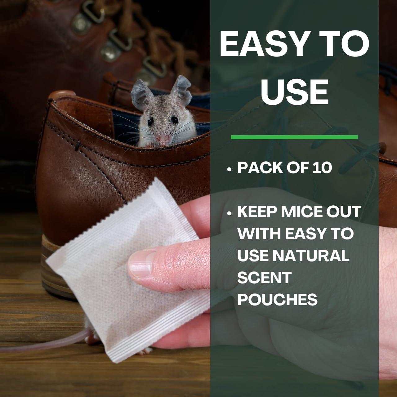 Extra-Strength Mouse Repellent Pouches, 10 Pack Rodent Repellent Indoor for Car Engines/RV/Boat/Cabin/Shed/Garage/House Mice Repellent Indoor, Peppermint Oil Mouse Deterrent (Cedarwood Scent) - Image 6