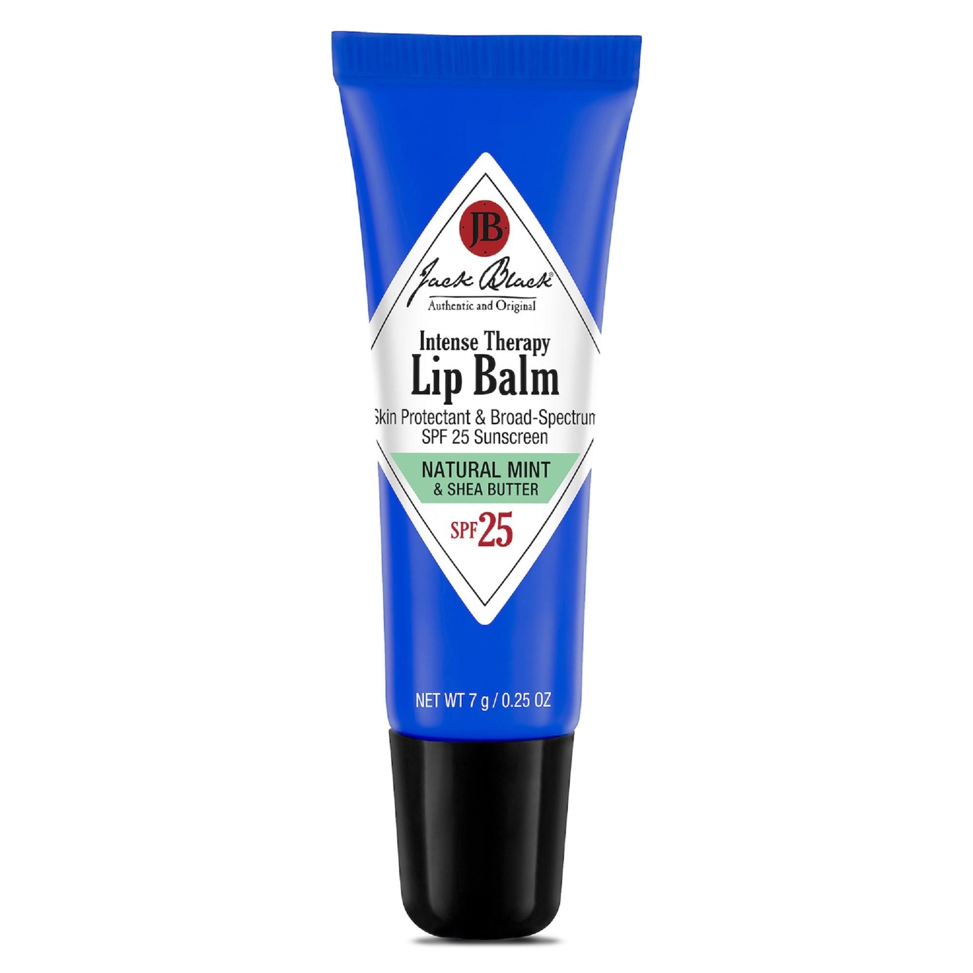 Jack Black Intense Therapy Lip Balm - Jack Black Lip Balm SPF 25 Sunscreen, SPF Lip Balm for Chapped Lips, Lip Sunscreen, Lip SPF, Lip Moisturizer for Dry Lips, Lip Balm with SPF, Lip Protection