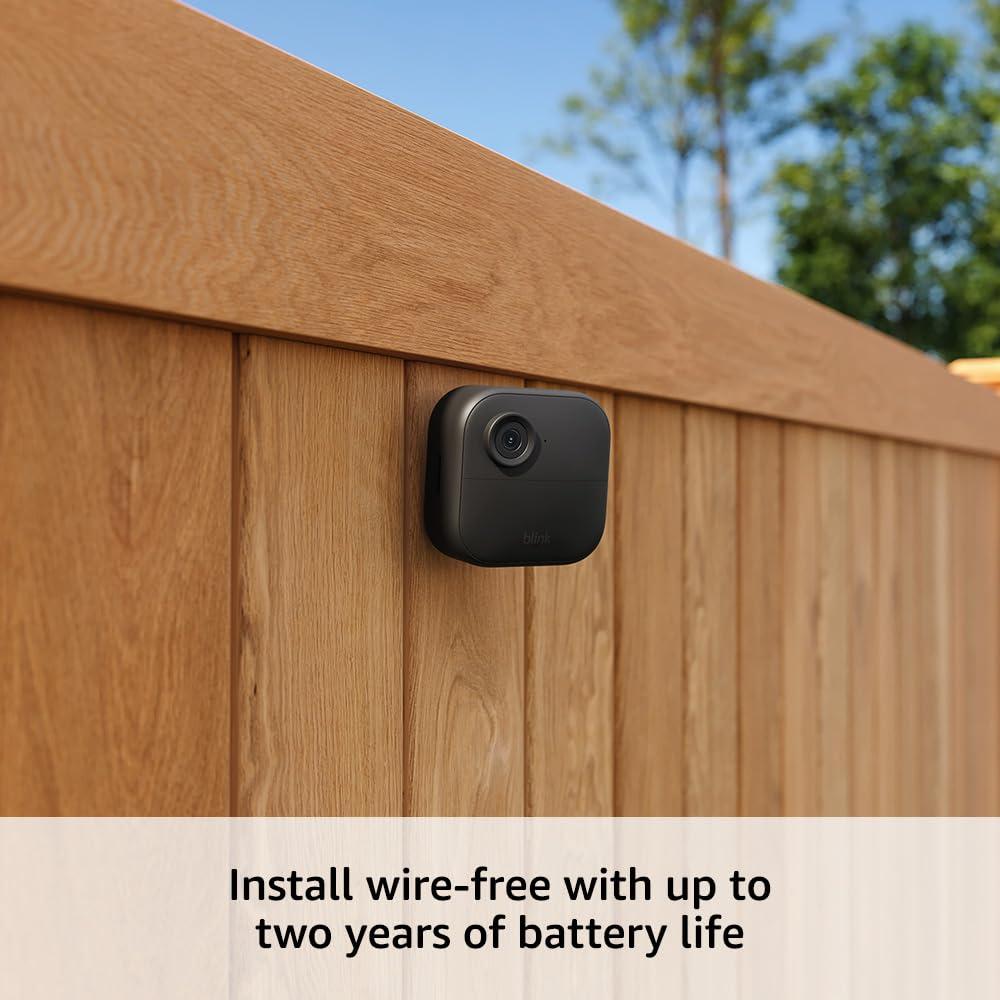 Blink Outdoor 4 (newest model), Wireless smart security camera, two-year battery, 1080p HD day and infrared night live view, two-way talk – 5 camera system - Image 4