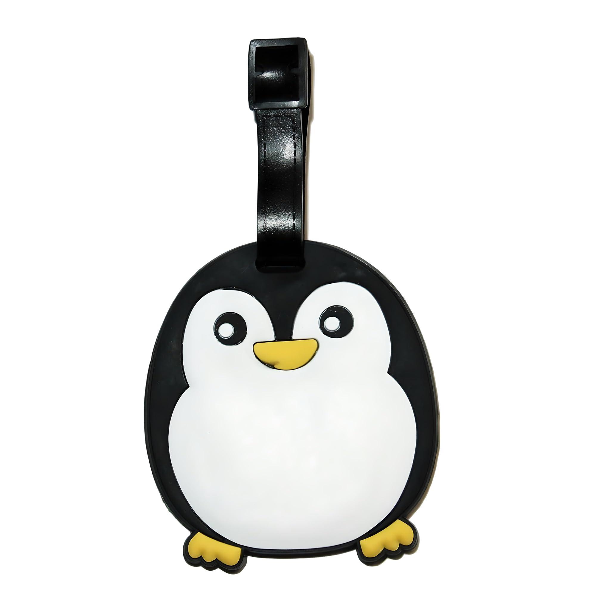 ANINIUCN Penguin-Shaped Silicone Luggage Tag – Durable ID Label for Suitcases, Travel Bags, and Backpacks – Fun Travel Accessory for Teens & Adults
