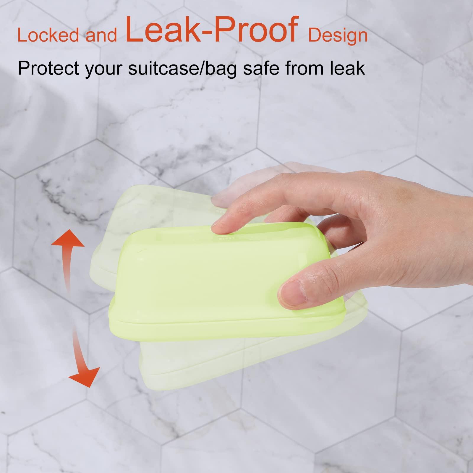 Quatish 4 Pack Travel Soap Case Leakproof, Portable Travel Bar Soap Holder Container with Lid for Camping, Gym, Multicolor - Image 3