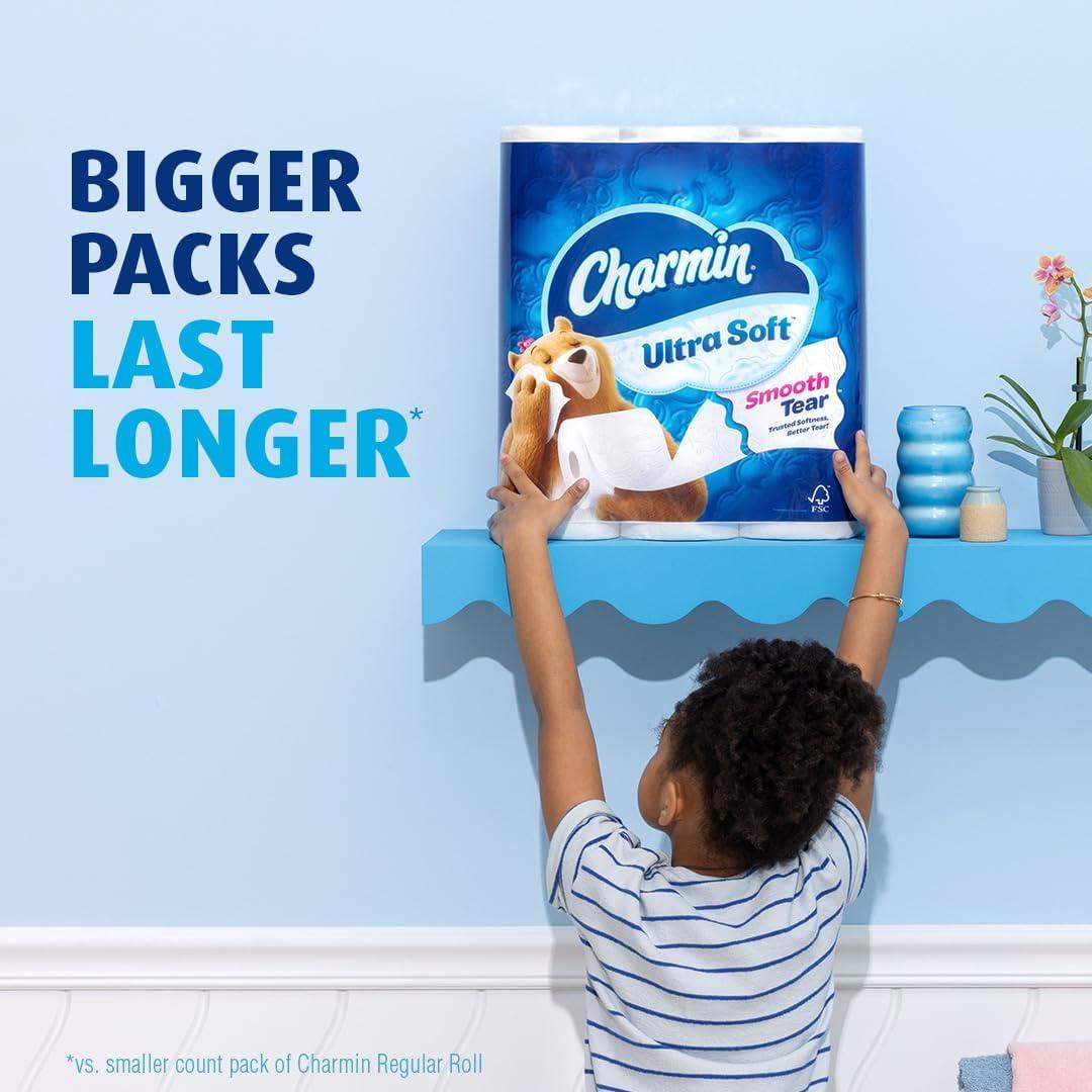 Charmin Ultra Soft Toilet Paper 12 Mega XL Rolls, 336 Sheets Per Roll (Packaging May Vary) - Image 9